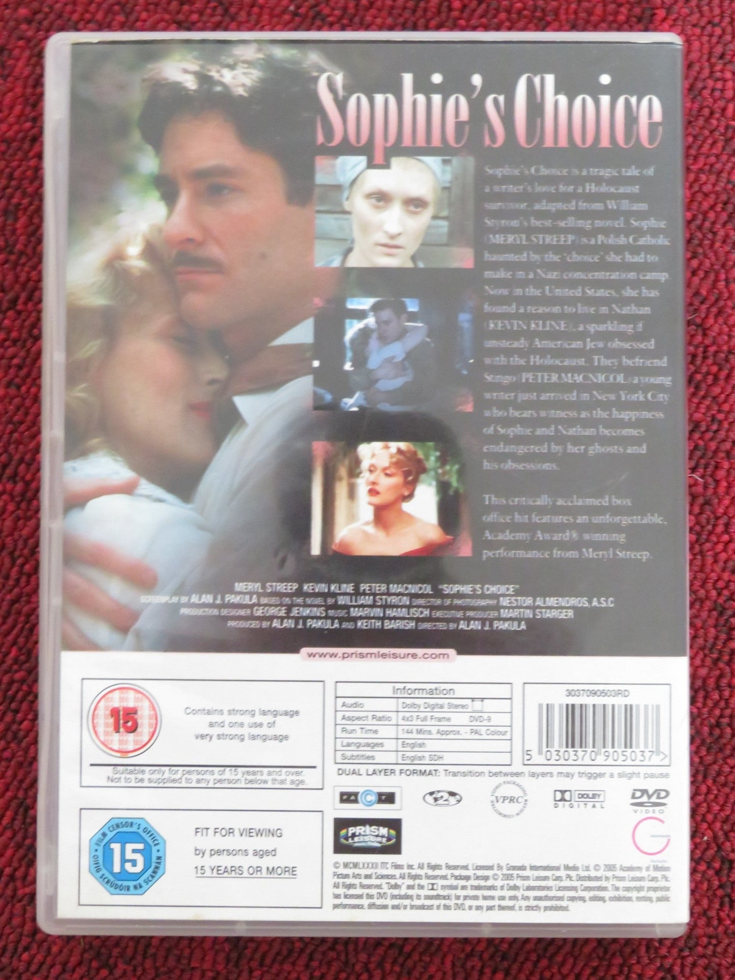 SOPHIES CHOICE (DVD) MERYL STREEP KEVIN KLINE 1982 REGION 2 Rendezvous Cinema Movie posters