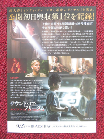 SOUND OF FREEDOM JAPANESE CHIRASHI (B5) POSTER JIM CAVIEZEL BILL CAMP 2023 Rendezvous Cinema Movie posters