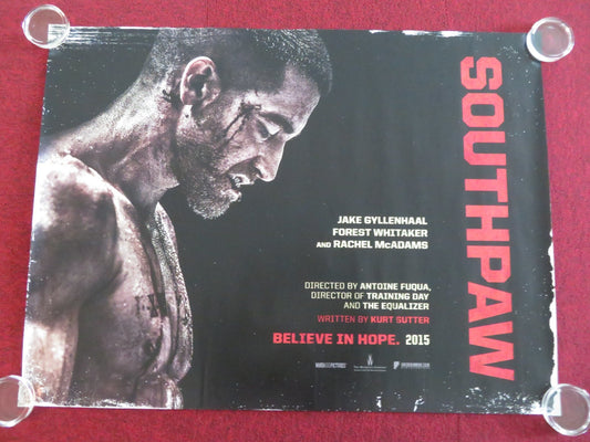 SOUTHPAW UK QUAD ROLLED POSTER JAKE GYLLENHAAL FOREST WHITAKER 2015 Movie posters