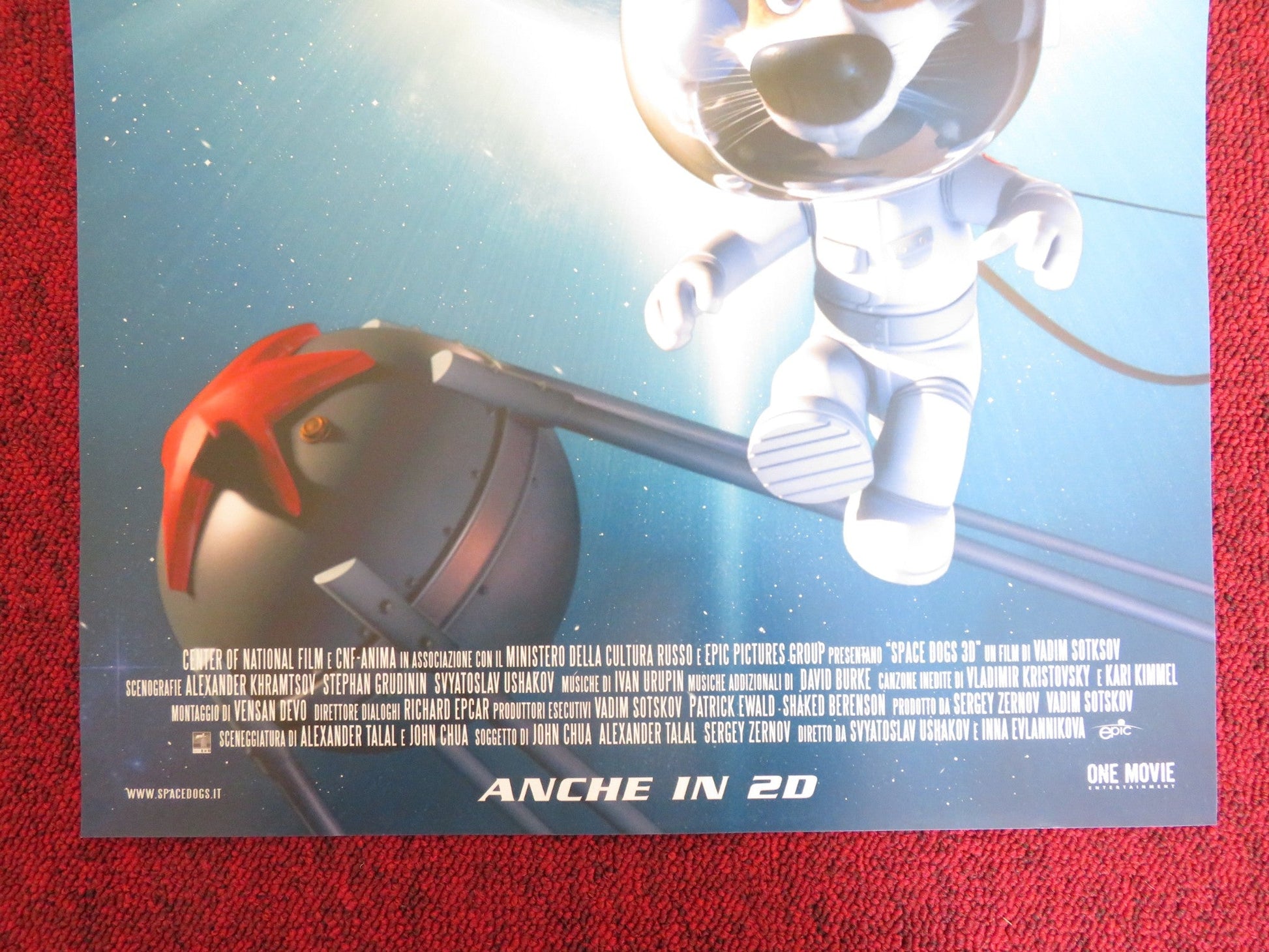 SPACE DOGS IN 3D ITALIAN LOCANDINA POSTER ANNA BOLSHOVA ELENA YAKOVLEVA 2010 Rendezvous Cinema Movie posters