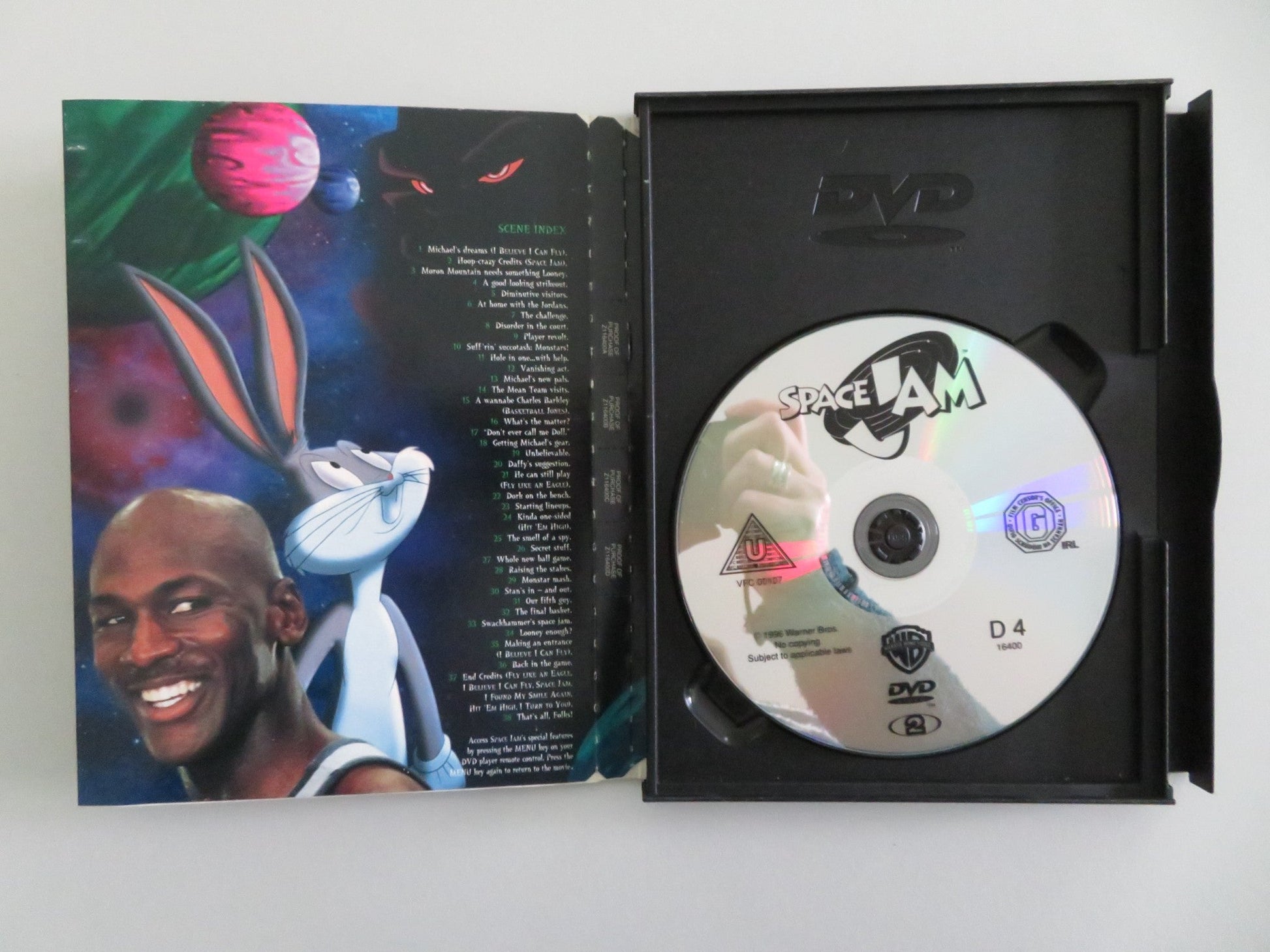 Space Jam (DVD) Michael Jordan Bill Murray 1996 Region 2 Movie posters