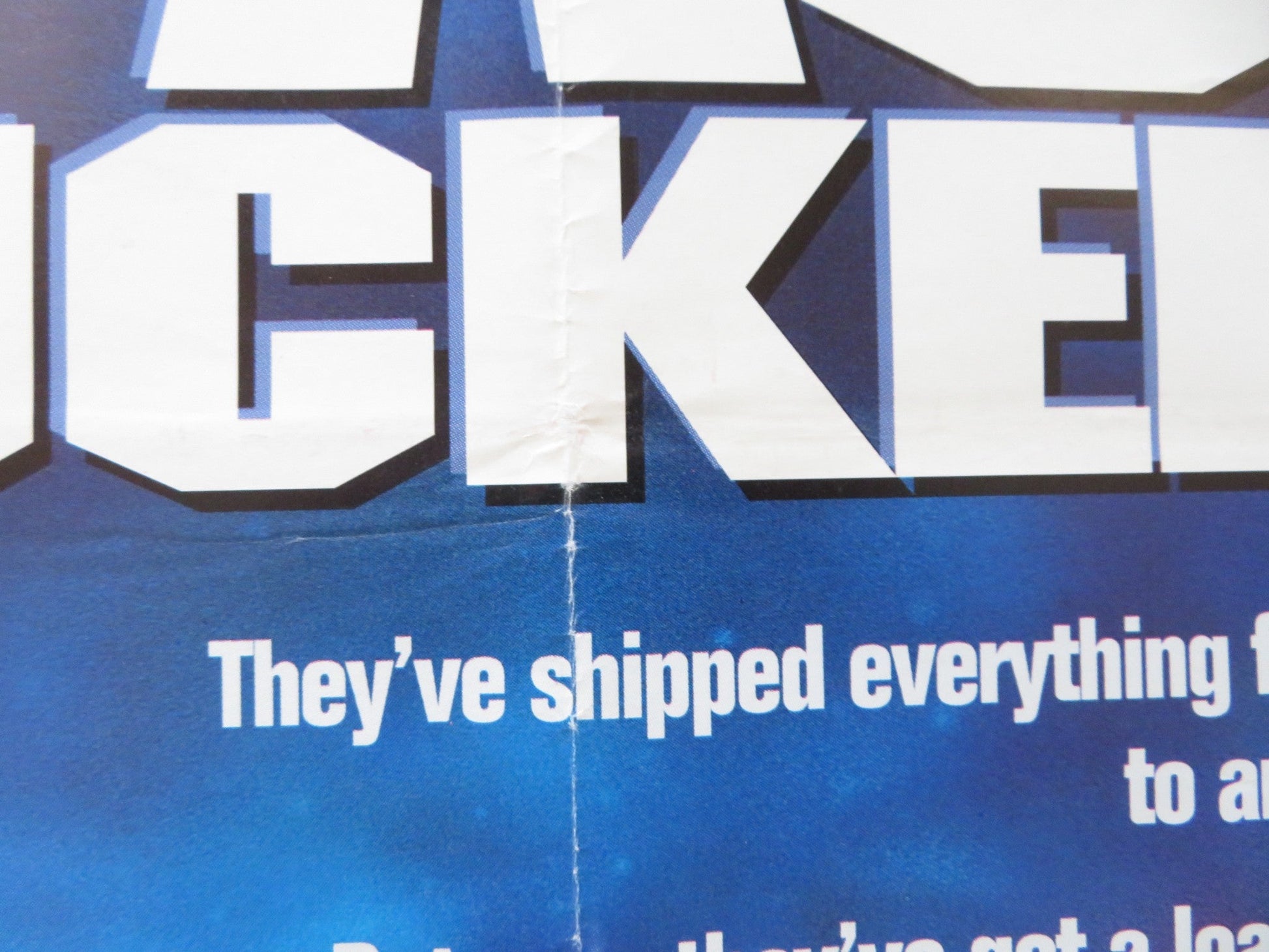 SPACE TRUCKERS UK QUAD ROLLED POSTER DENNIS HOPPER STEPHEN DORFF C. DANCE 1996 Rendezvous Cinema Movie posters