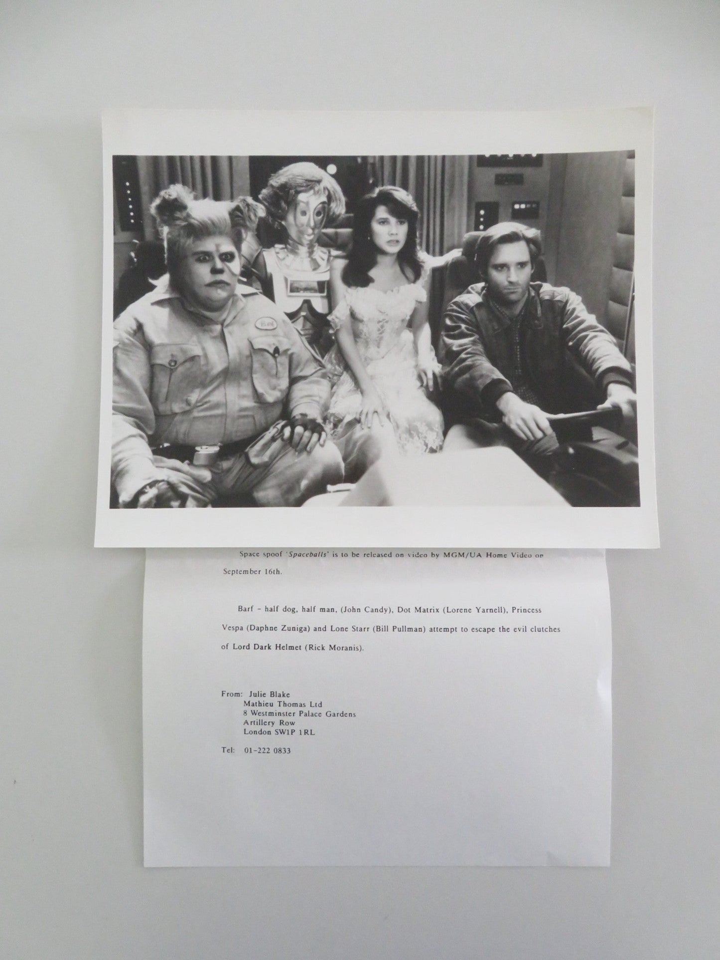 SPACEBALLS MOVIE STILL PHOTO JOHN CANDY BILL PULLMAN 1987 Movie posters