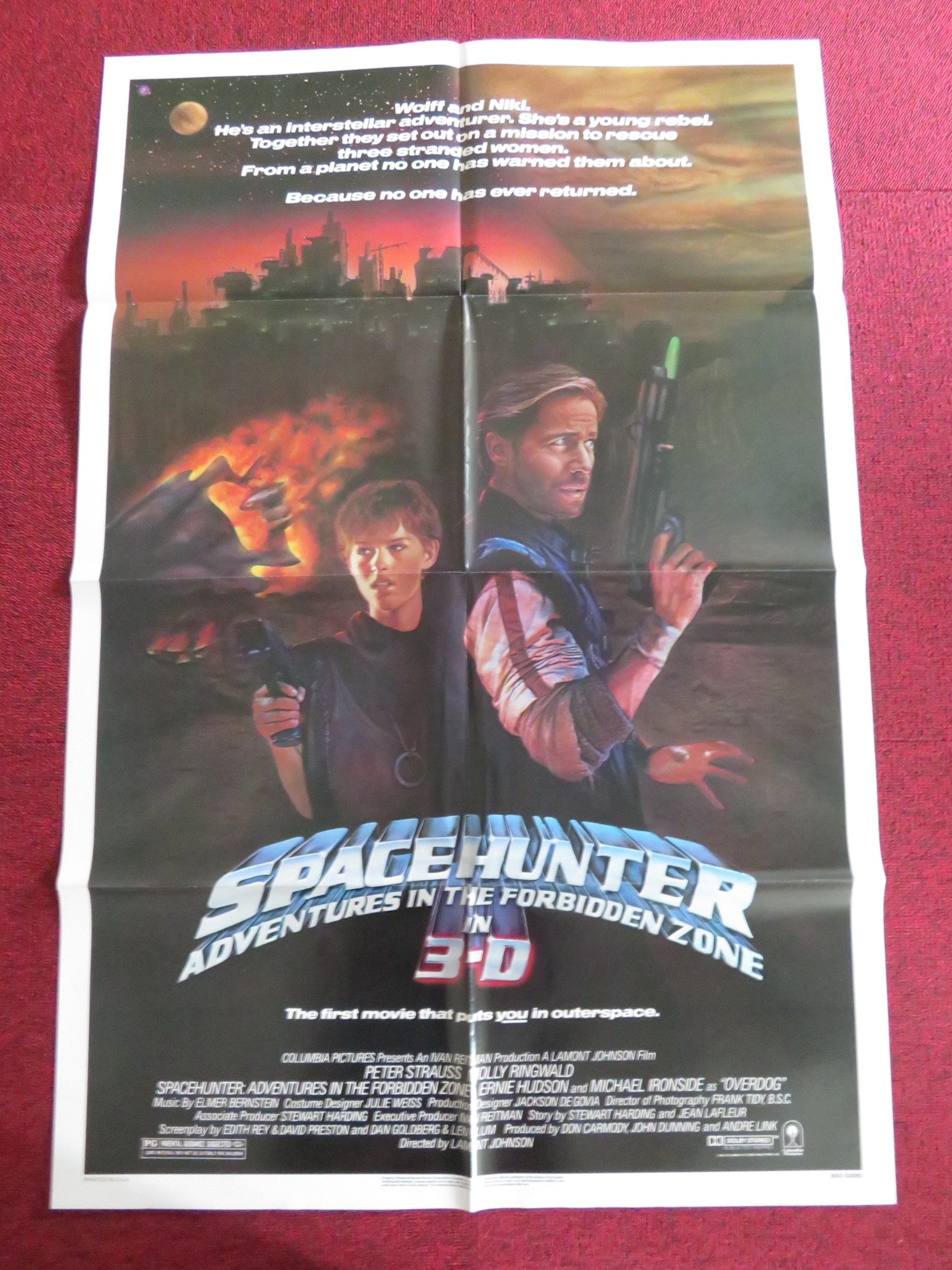 SPACEHUNTER: ADVENTURES IN THE FORBIDDEN ZONE - B FOLDED US ONE SHEET POSTER '83 Rendezvous Cinema Movie posters