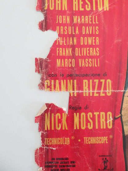 SPARTACUS AND THE TEN GLADIATORS ITALIAN FOTOBUSTA POSTER DAN VADIS LINE 1964 Movie posters
