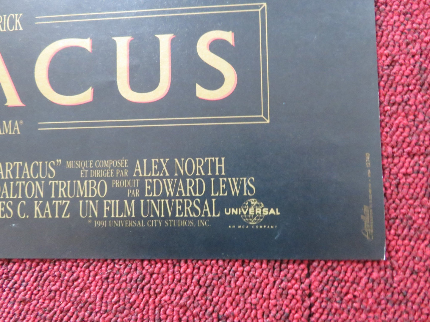 SPARTACUS FRENCH POSTER KUBRICK DOUGLAS OLIVIER CURTIS R1991 Rendezvous Cinema Movie posters