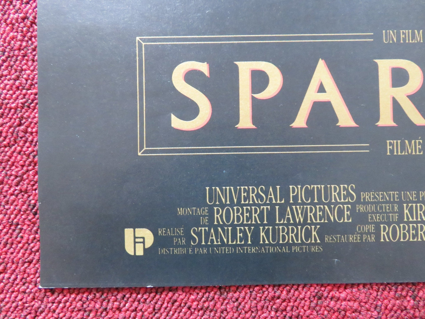 SPARTACUS FRENCH POSTER KUBRICK DOUGLAS OLIVIER CURTIS R1991 Rendezvous Cinema Movie posters