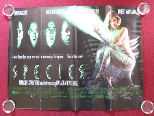 SPECIES - A UK QUAD ROLLED POSTER BEN KINGSLEY MICHAEL MADSEN 1995 Rendezvous Cinema Movie posters