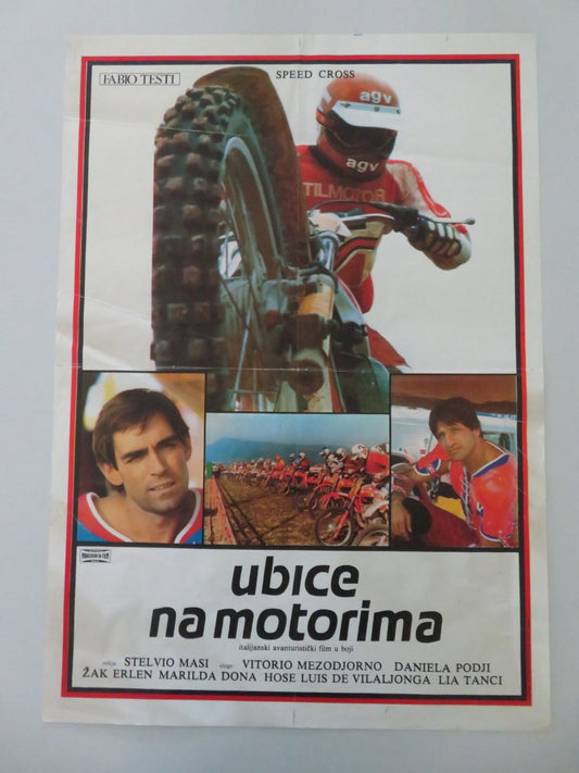 SPEED CROSS YUGOSLAVIAN POSTER ROLLED FABIO TESTI VITTORIO MEZZOGIORNO 1980 Movie posters