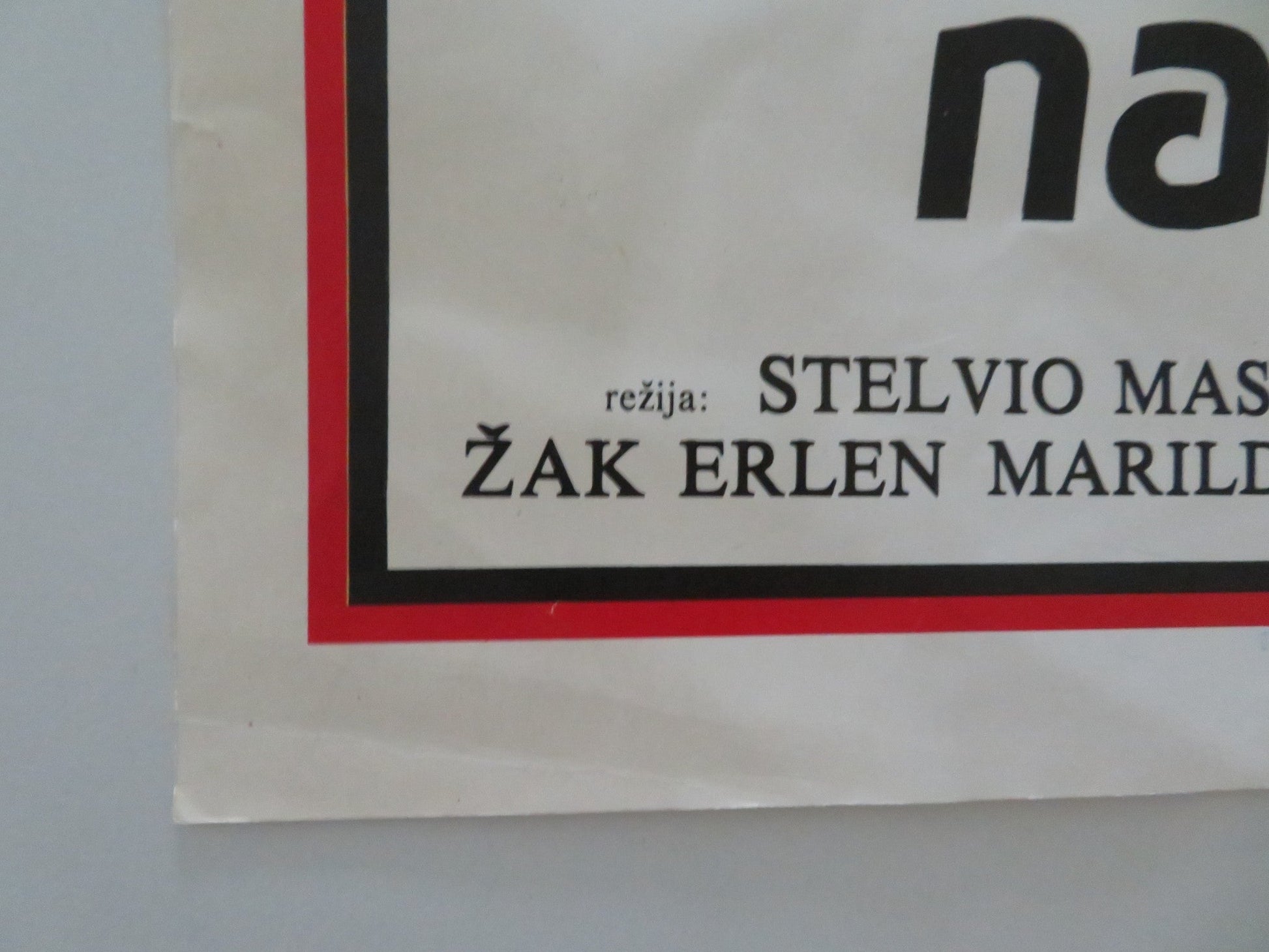 SPEED CROSS YUGOSLAVIAN POSTER ROLLED FABIO TESTI VITTORIO MEZZOGIORNO 1980 Movie posters