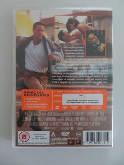 SPEED (DVD) KEANU REEVES SANDRA BULLOCK DENNIS HOPPER 1994 REGION 2 Movie posters
