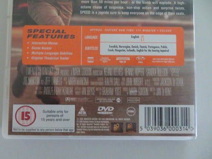 SPEED (DVD) KEANU REEVES SANDRA BULLOCK DENNIS HOPPER 1994 REGION 2 Movie posters