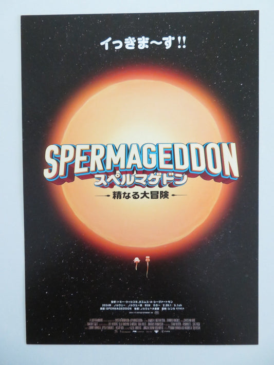 SPERMAGEDDON JAPANESE CHIRASHI (B5) POSTER NASRIN KHUSRAWI AKSEL HENNIE 2024 Movie posters