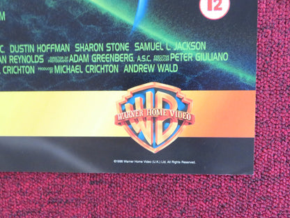 SPHERE VHS VIDEO POSTER DUSTIN HOFFMAN SHARON STONE 1998 Rendezvous Cinema Movie posters