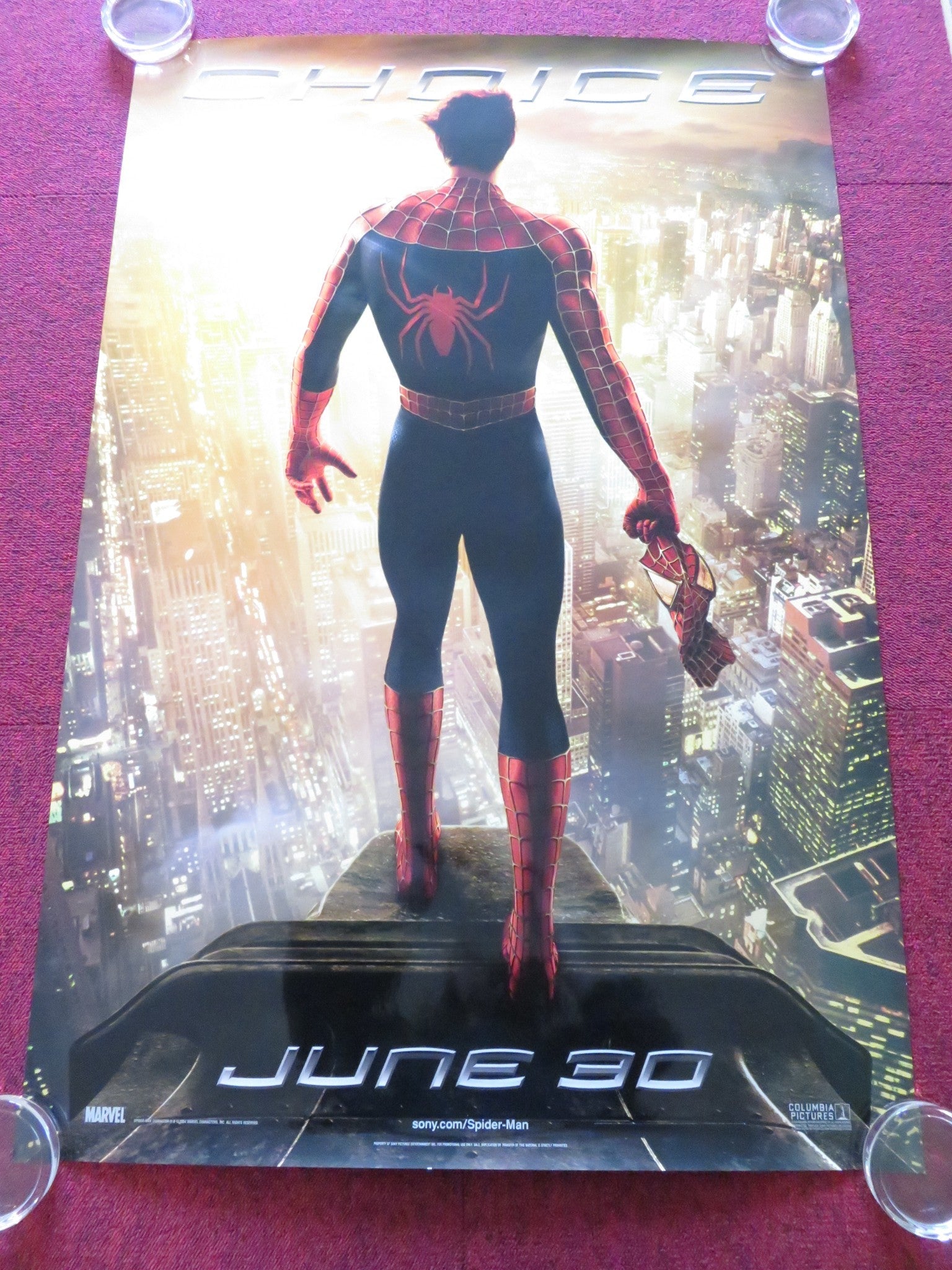 SPIDER - MAN 2 - C US ONE SHEET ROLLED POSTER TOBEY MAGUIRE KIRSTEN DUNST 2004 Rendezvous Cinema Movie posters