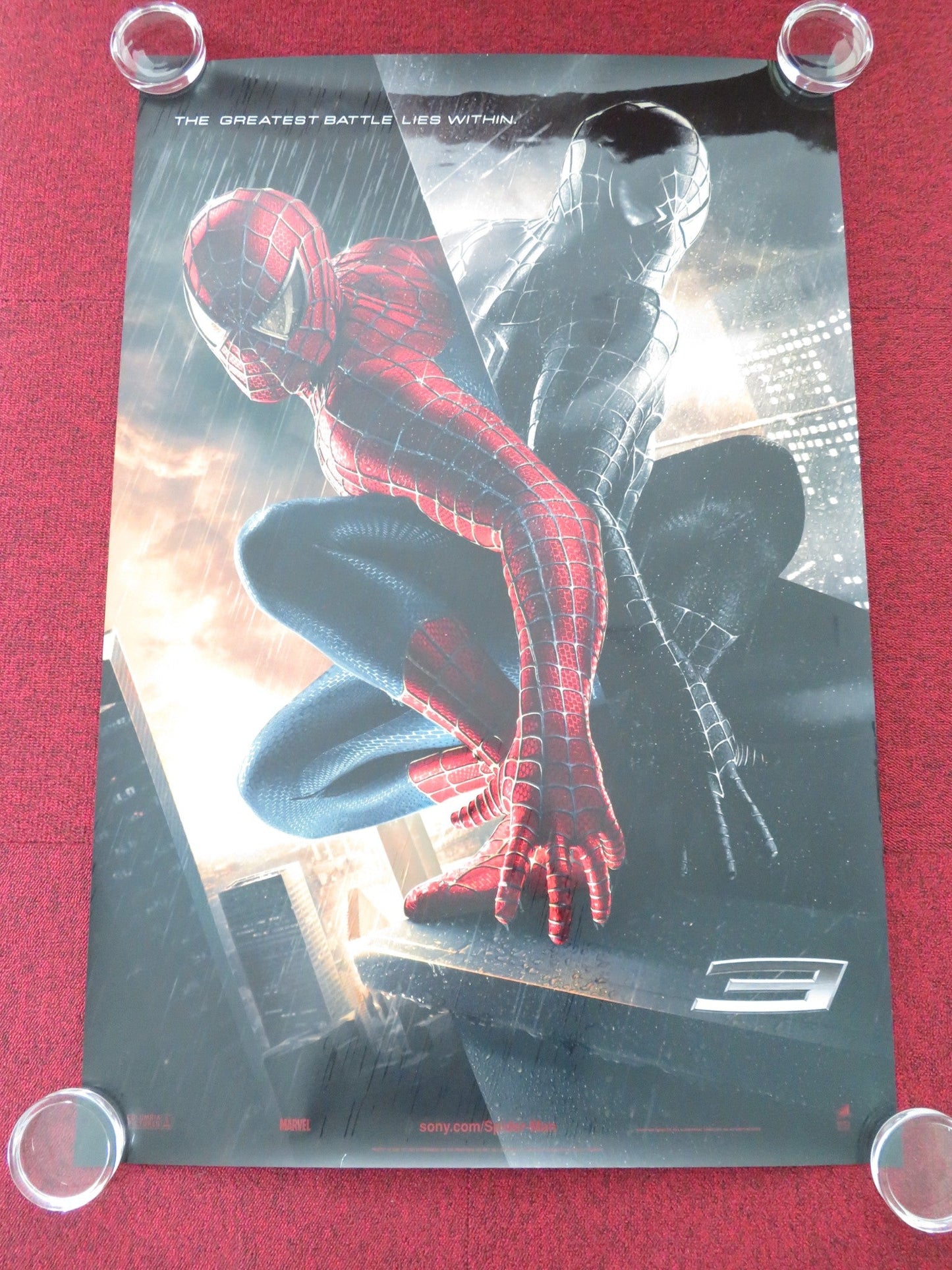SPIDER - MAN 3 - A US ONE SHEET ROLLED POSTER TOBEY MAGUIRE KIRSTEN DUNST 2007 Movie posters