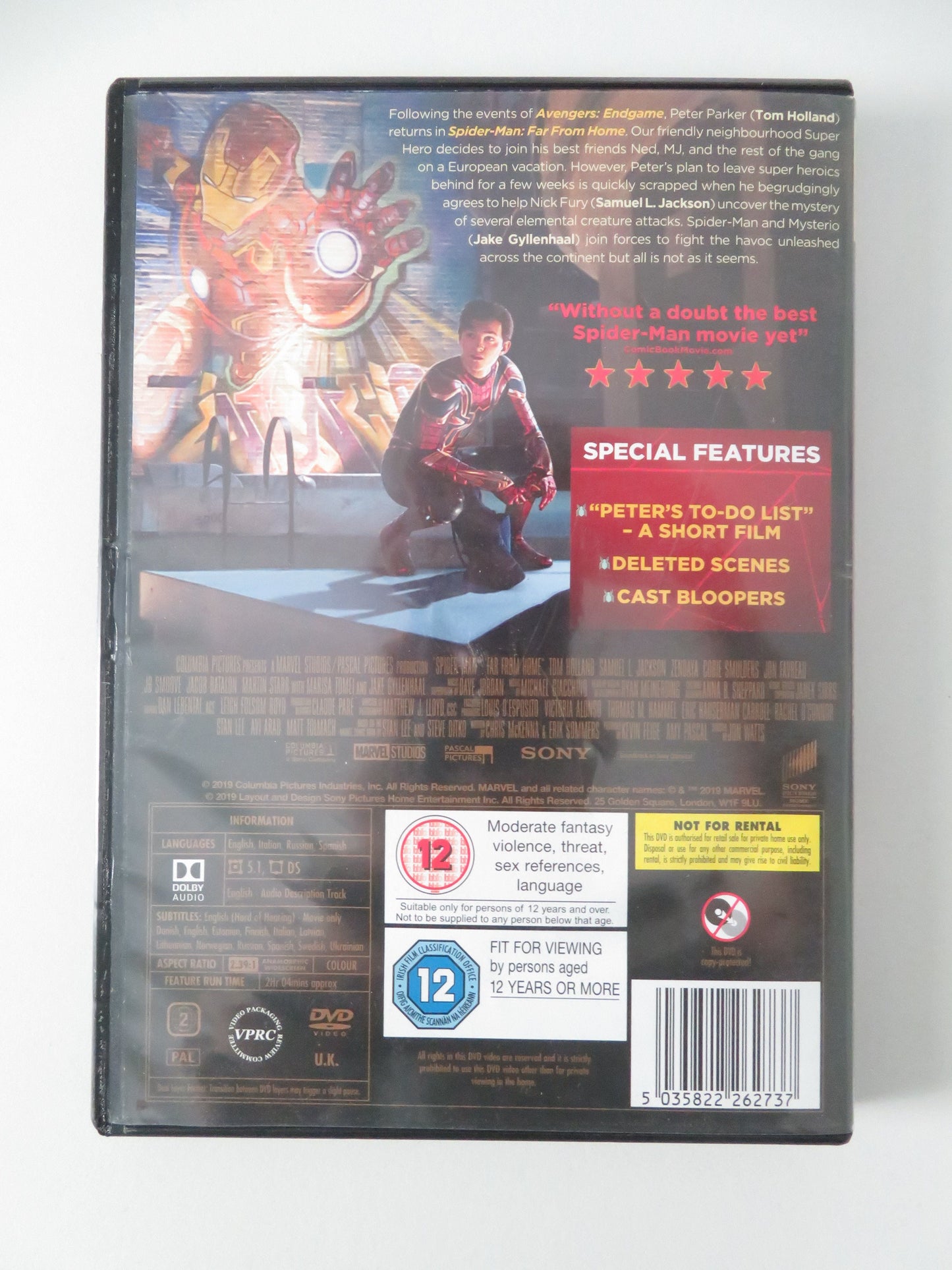 Spider-Man: Far from Home (DVD) Marvel Tom Holland 2019 Region 2 Movie posters