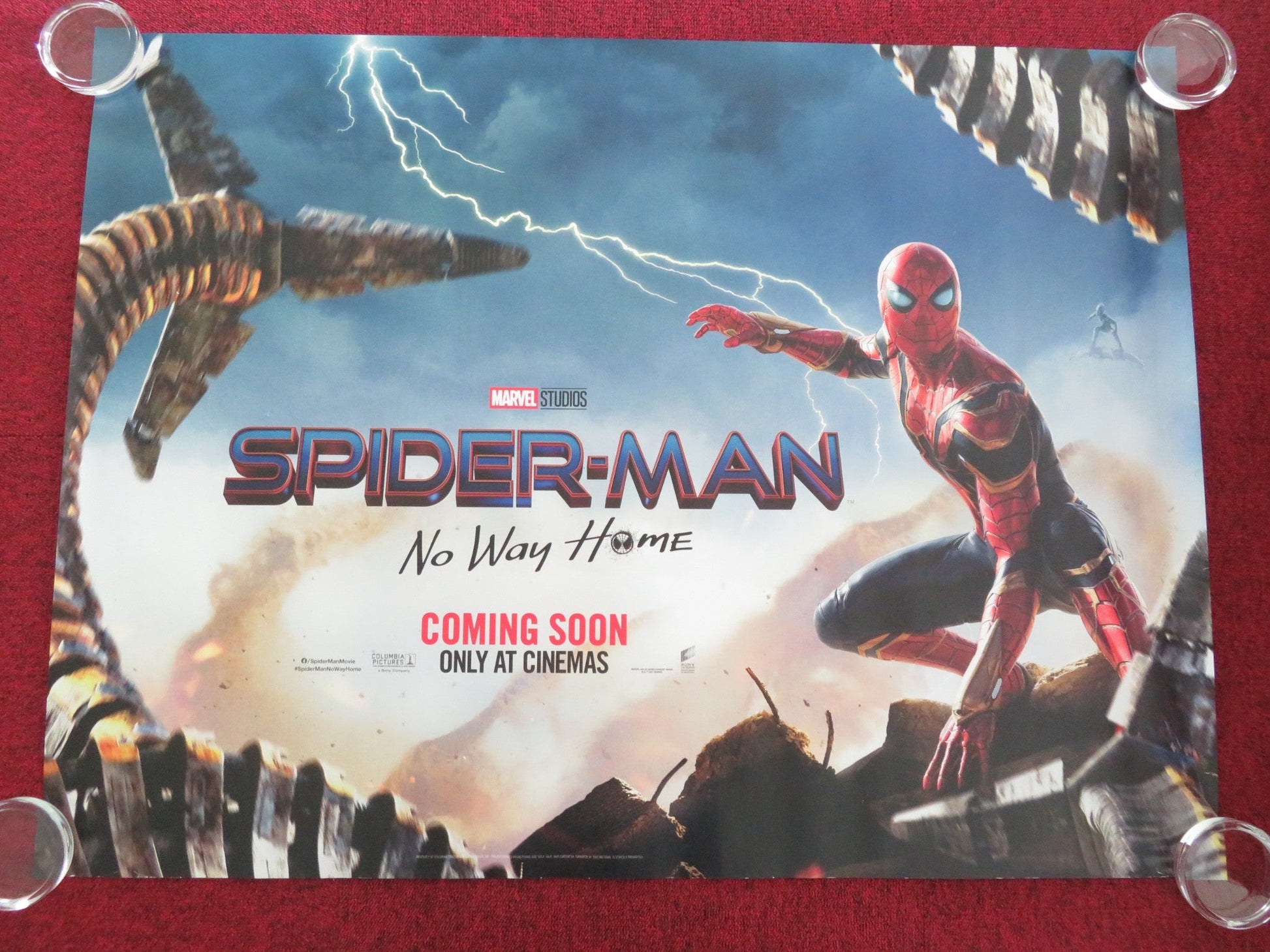 SPIDER - MAN NO WAY HOME UK QUAD ROLLED POSTER MARVEL TOM HOLLAND ZENDAYA 2021 Movie posters