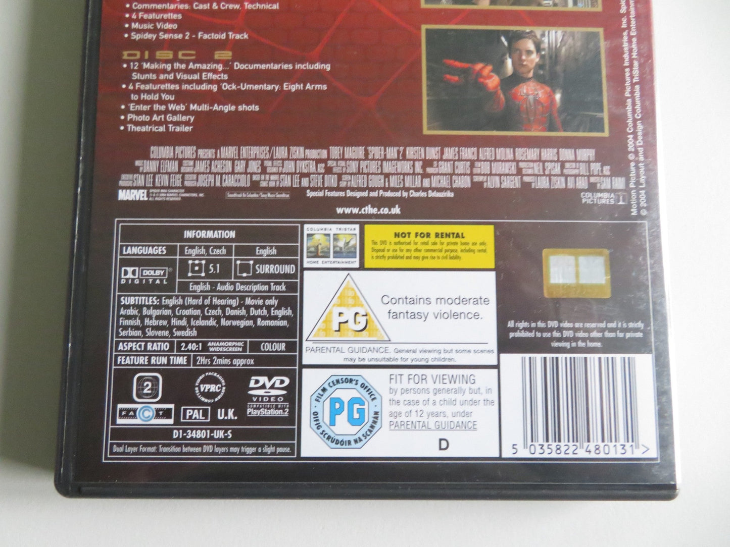 SPIDER - MAN TRILOGY (DVD BOXSET) MARVEL TOBY MAGUIRE KIRSTEN DUNST 2002 REGION 2 Movie posters