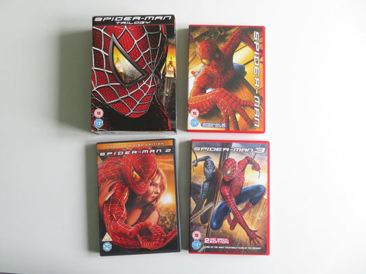 SPIDER - MAN TRILOGY (DVD BOXSET) MARVEL TOBY MAGUIRE KIRSTEN DUNST 2002 REGION 2 Movie posters