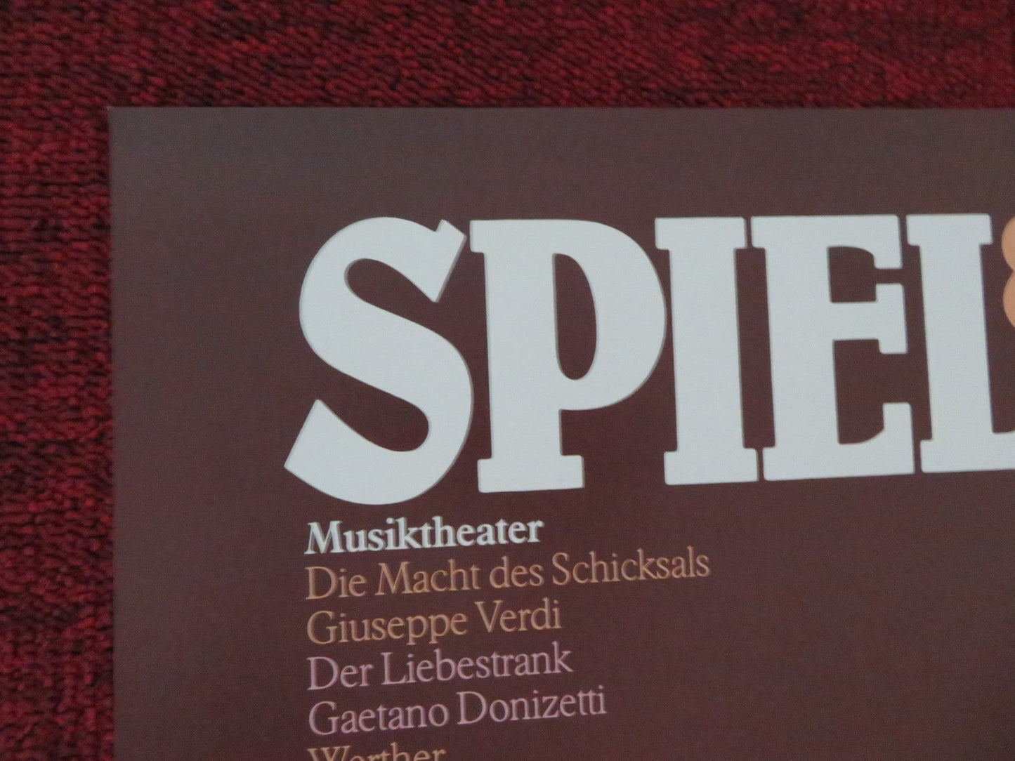 SPIEL PLAN GERMAN STAGE POSTER ROLLED CARL ZUCKMEYER WILLIAM SHAKSPEARE 1980 Movie posters