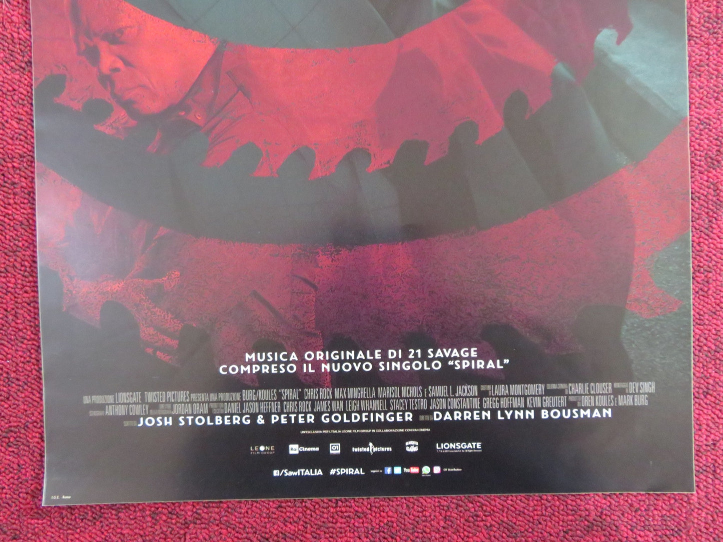 SPIRAL ITALIAN LOCANDINA POSTER CHRIS ROCK SAMUEL L. JACKSON 2021 Rendezvous Cinema Movie posters