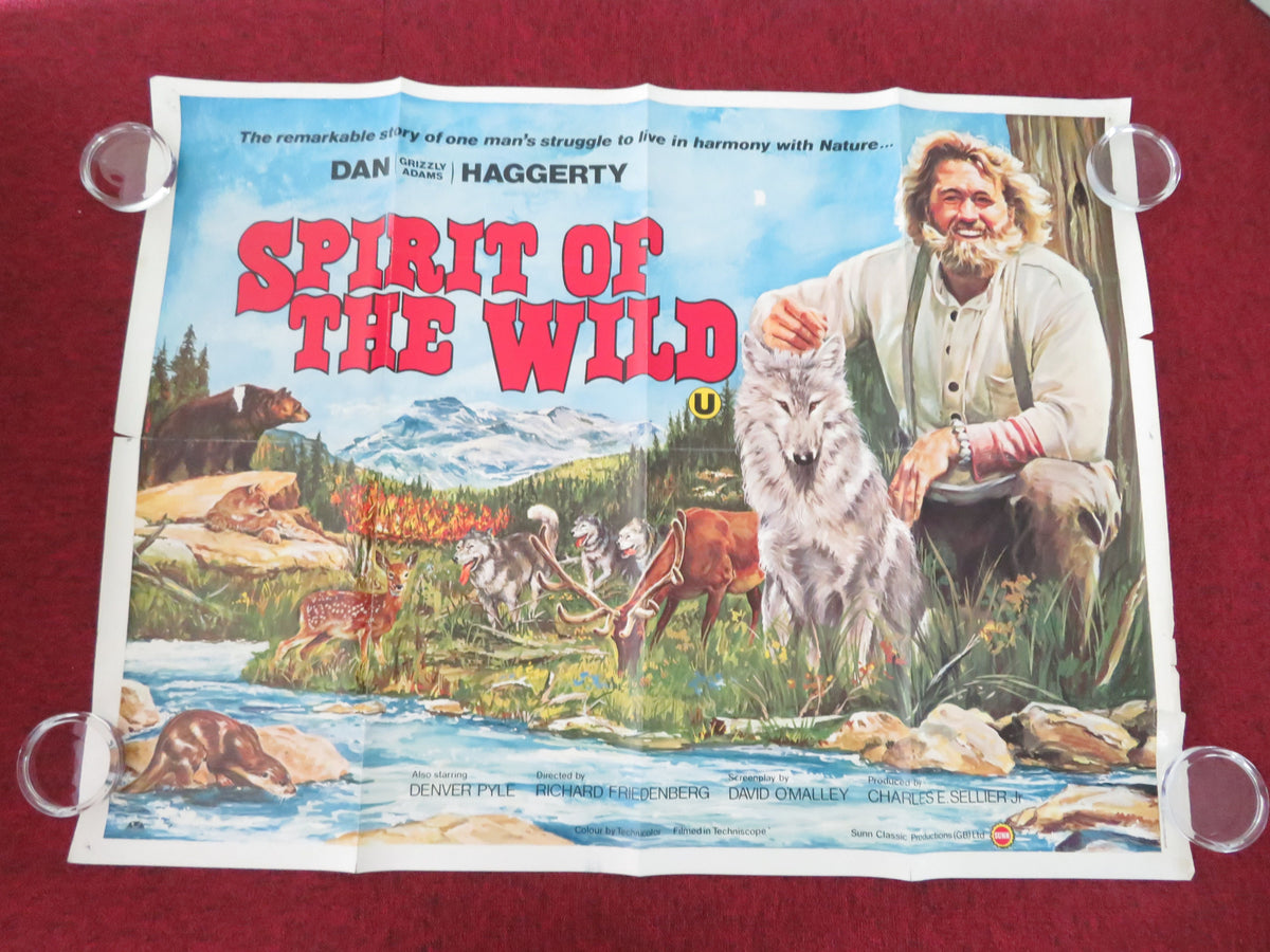 Spirit of the Wild UK Quad Rolled Poster Dan Haggerty Denver Pyle 1980 Movie posters
