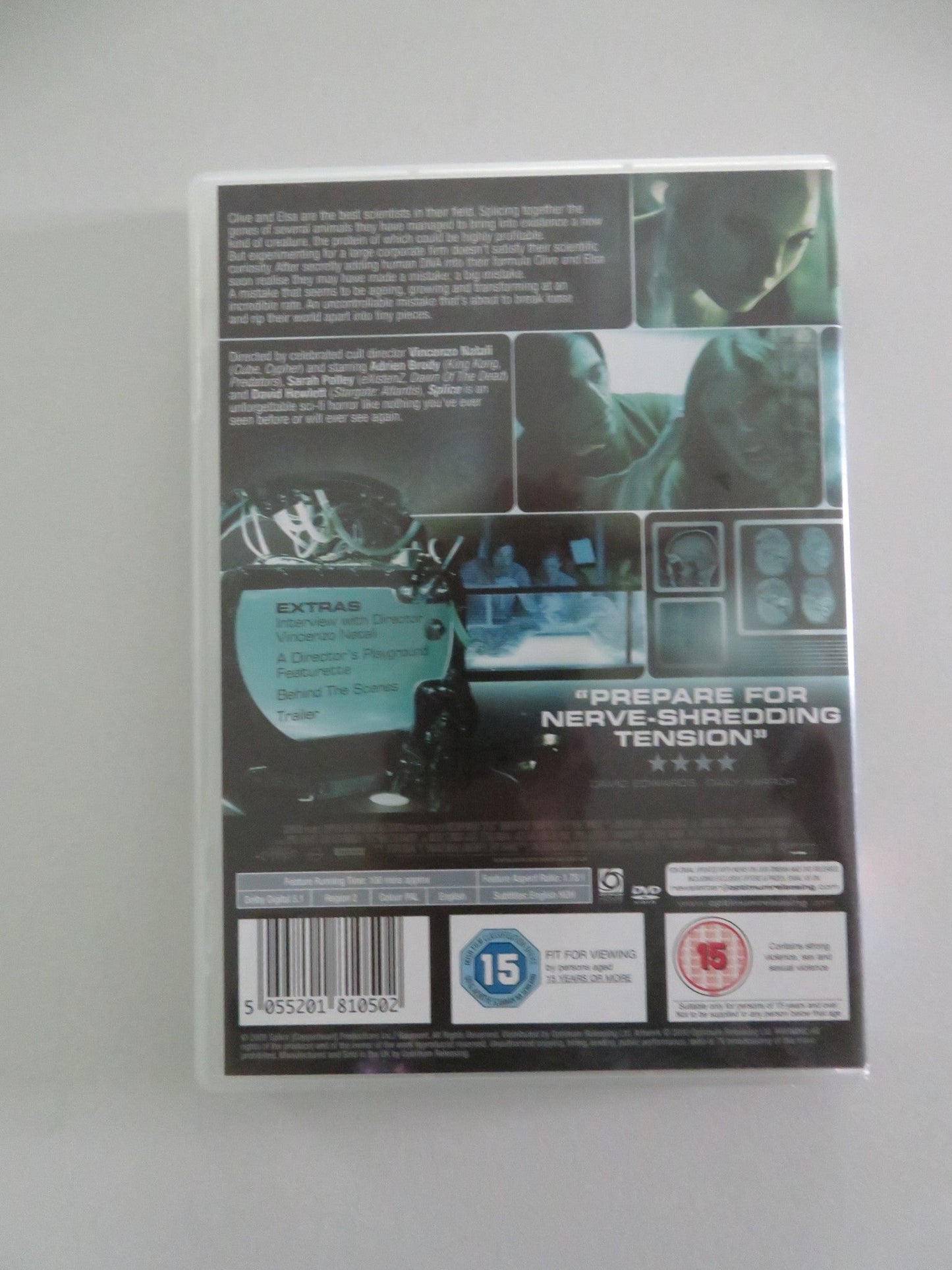 SPLICE (DVD) ADRIEN BRODY SARAH POLLEY 2009 REGION 2 Movie posters