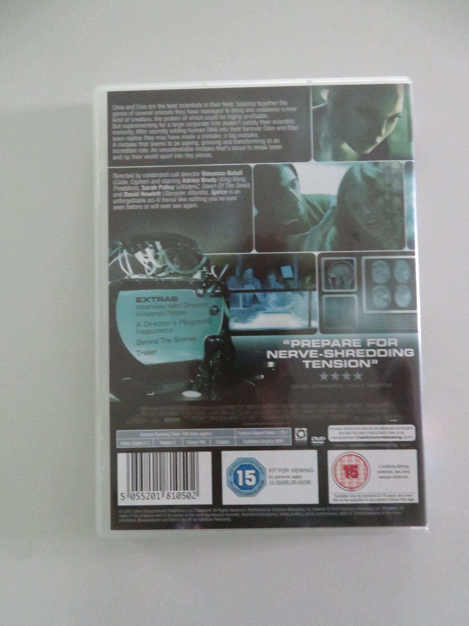 SPLICE (DVD) ADRIEN BRODY SARAH POLLEY 2009 REGION 2 Movie posters