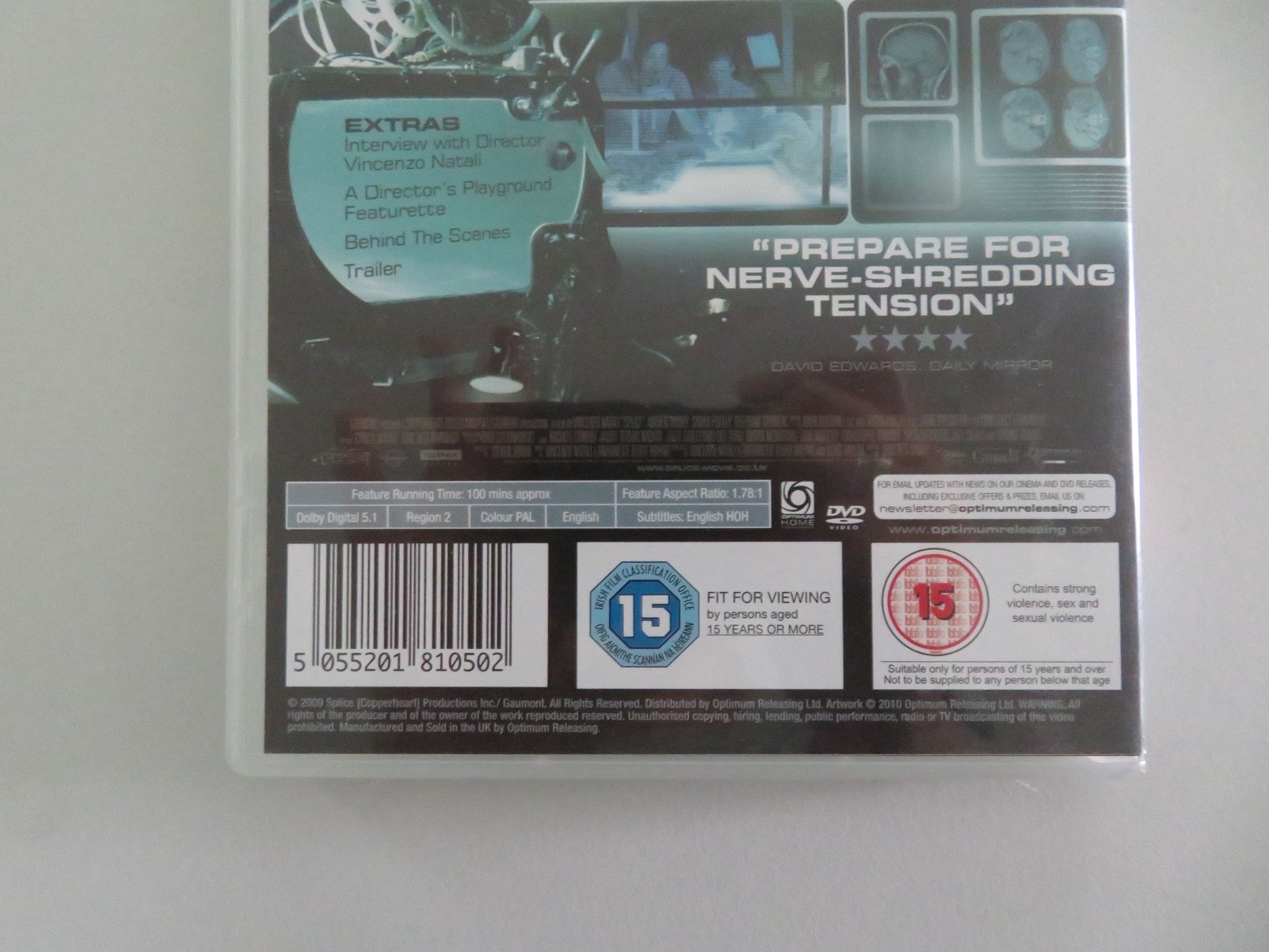 SPLICE (DVD) ADRIEN BRODY SARAH POLLEY 2009 REGION 2 Movie posters