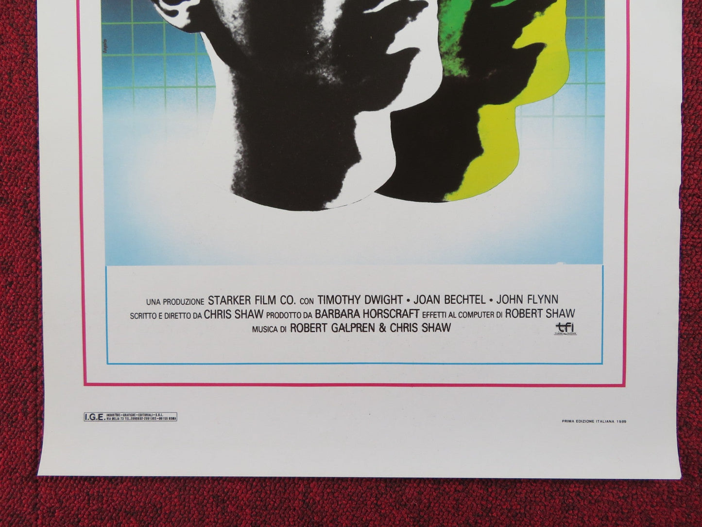 SPLIT ITALIAN LOCANDINA POSTER TIMOTHY DWIGHT JOAN BECHTEL 1989 Rendezvous Cinema Movie posters