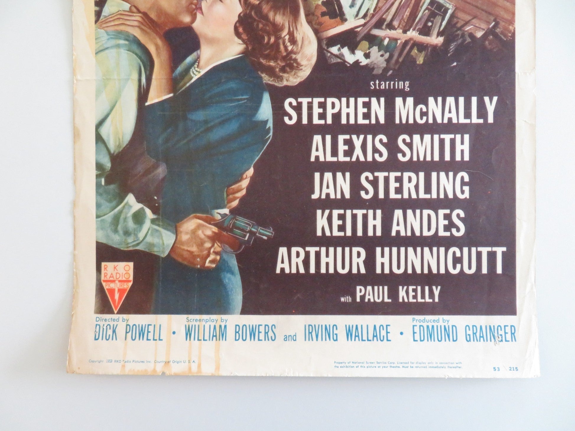 SPLIT SECOND US INSERT POSTER STEPHEN MCNALLY ALEXIS SMITH 1953 Rendezvous Cinema Movie posters