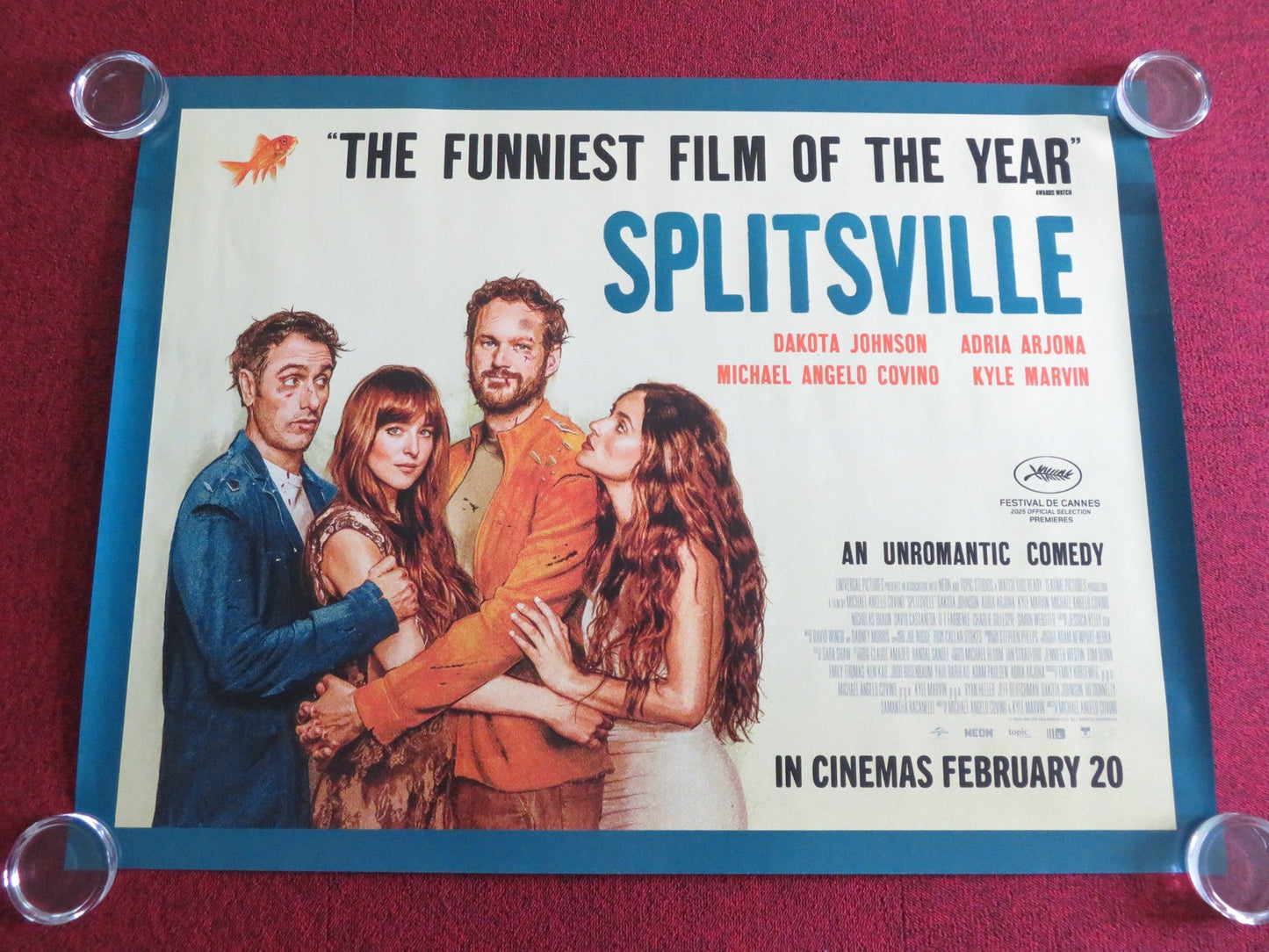 Splitsville UK Quad Rolled Poster Dakota Johnson Kyle Marvin 2025 Movie posters