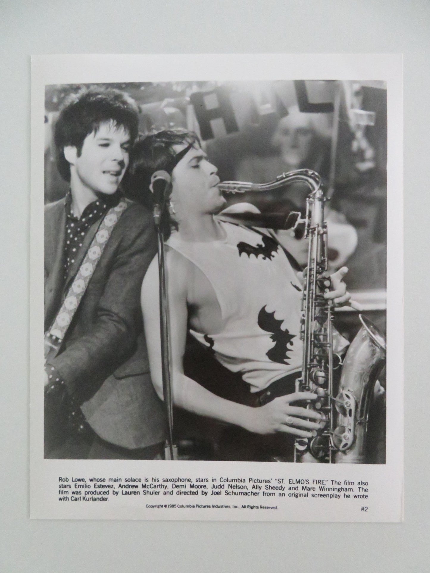 ST. ELMO'S FIRE MOVIE STILL PHOTO LOT OF 5 ROB LOWE EMILIO ESTEVEZ D. MOORE 1985 - Rendezvous Cinema