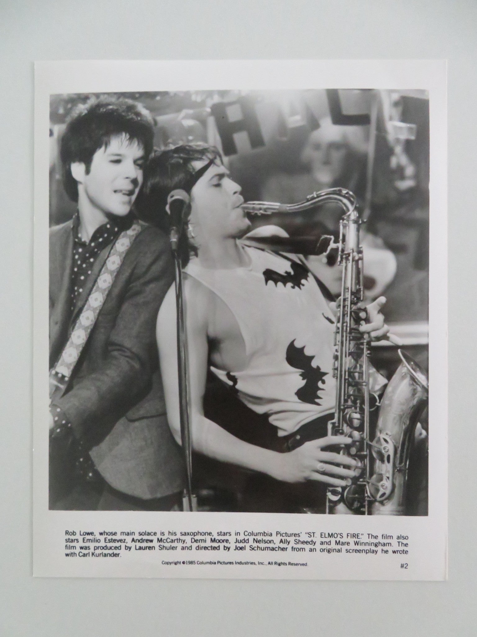 ST. ELMO'S FIRE MOVIE STILL PHOTO LOT OF 5 ROB LOWE EMILIO ESTEVEZ D. MOORE 1985 - Rendezvous Cinema