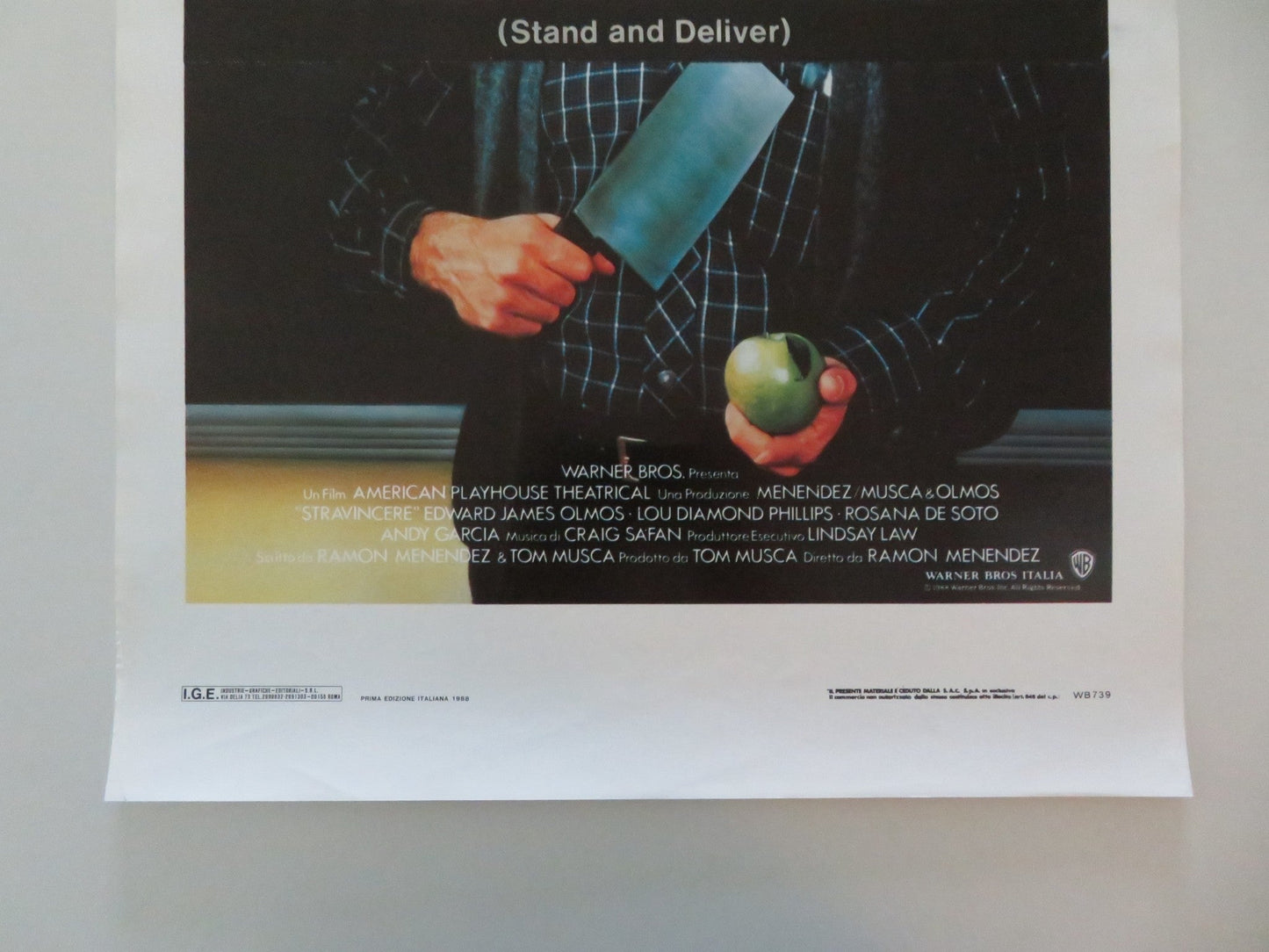 STAND AND DELIVER ITALIAN LOCANDINA POSTER LOU DIAMOND PHILLIPS EDWARD 1988 Movie posters