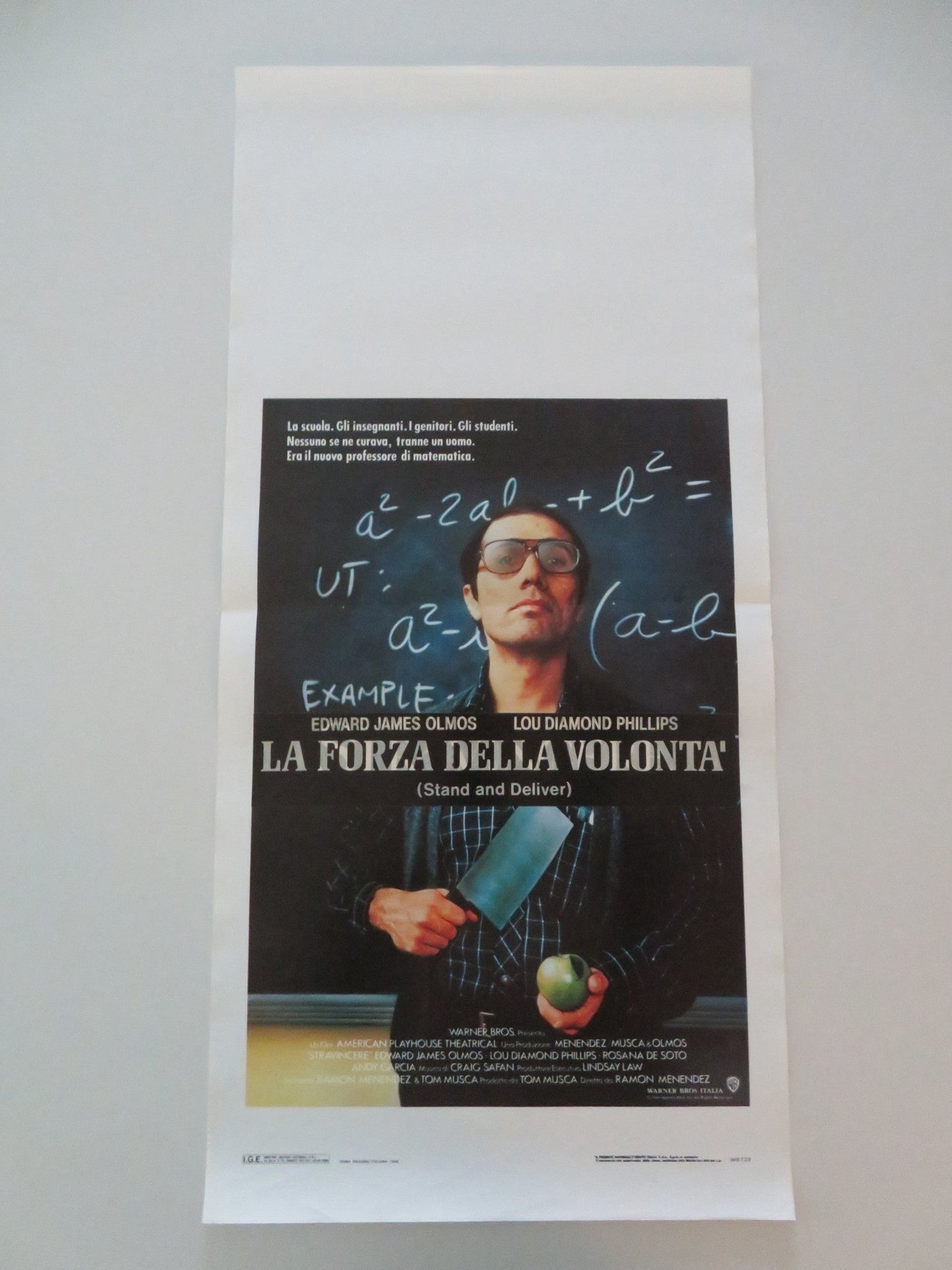 STAND AND DELIVER ITALIAN LOCANDINA POSTER LOU DIAMOND PHILLIPS EDWARD 1988 Movie posters