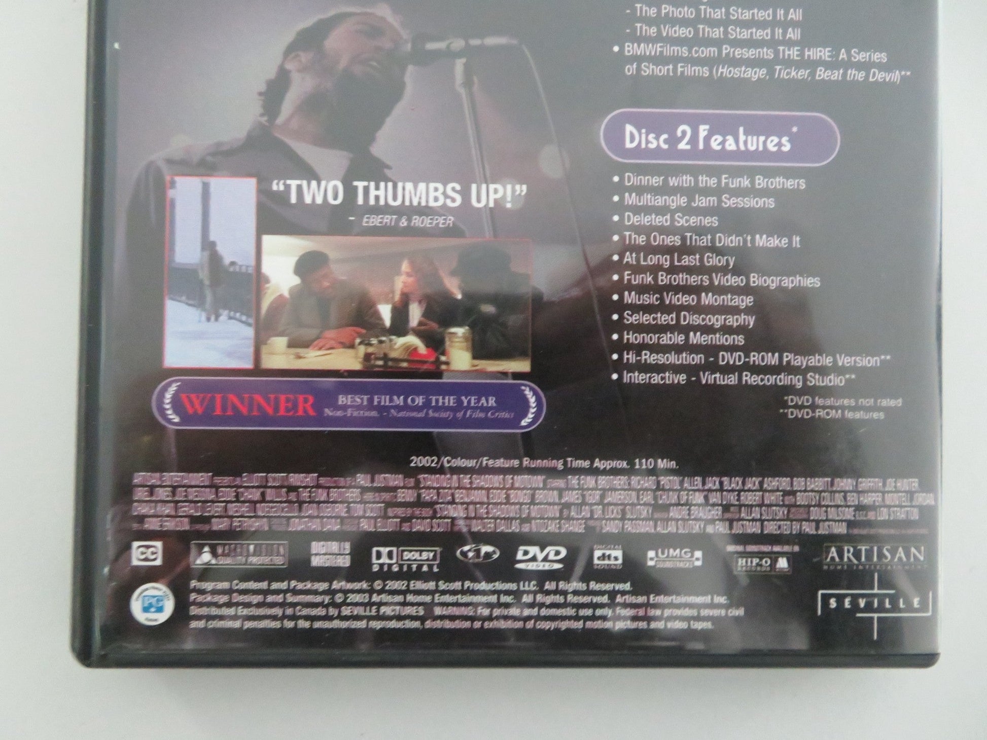 STANDING IN THE SHADOWS OF MOTOWN (DVD) CHAKA KHAN JACK ASHFORD 2002 REGION 1 Movie posters