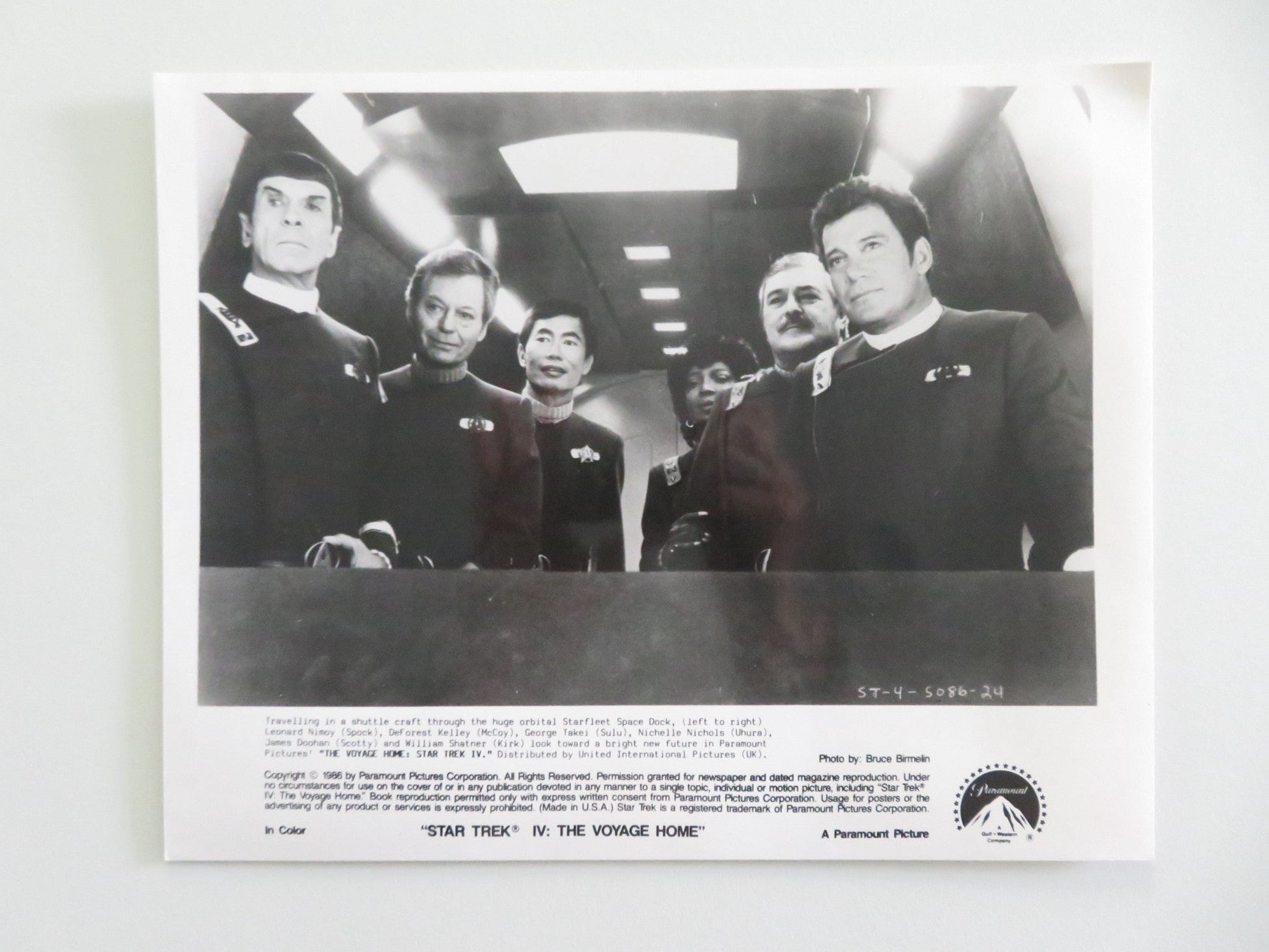 STAR TREK IV: THE VOYAGE HOME MOVIE STILL PHOTO LOT OF 6 WILLIAM SHATNER 1986 Movie posters