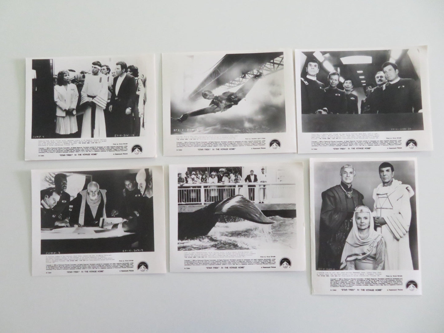 STAR TREK IV: THE VOYAGE HOME MOVIE STILL PHOTO LOT OF 6 WILLIAM SHATNER 1986 Movie posters