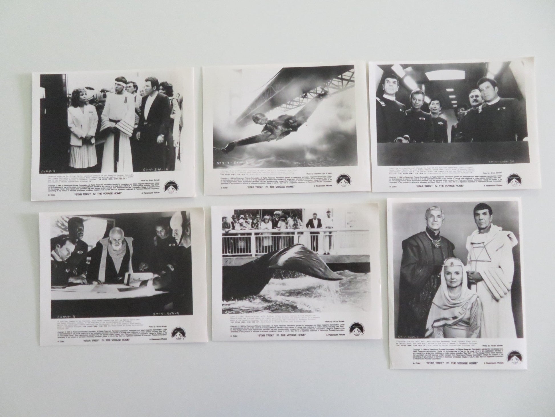STAR TREK IV: THE VOYAGE HOME MOVIE STILL PHOTO LOT OF 6 WILLIAM SHATNER 1986 Movie posters