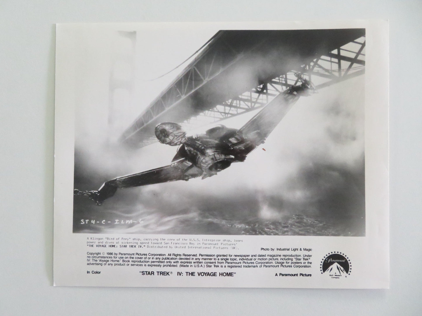 STAR TREK IV: THE VOYAGE HOME MOVIE STILL PHOTO LOT OF 6 WILLIAM SHATNER 1986 Movie posters