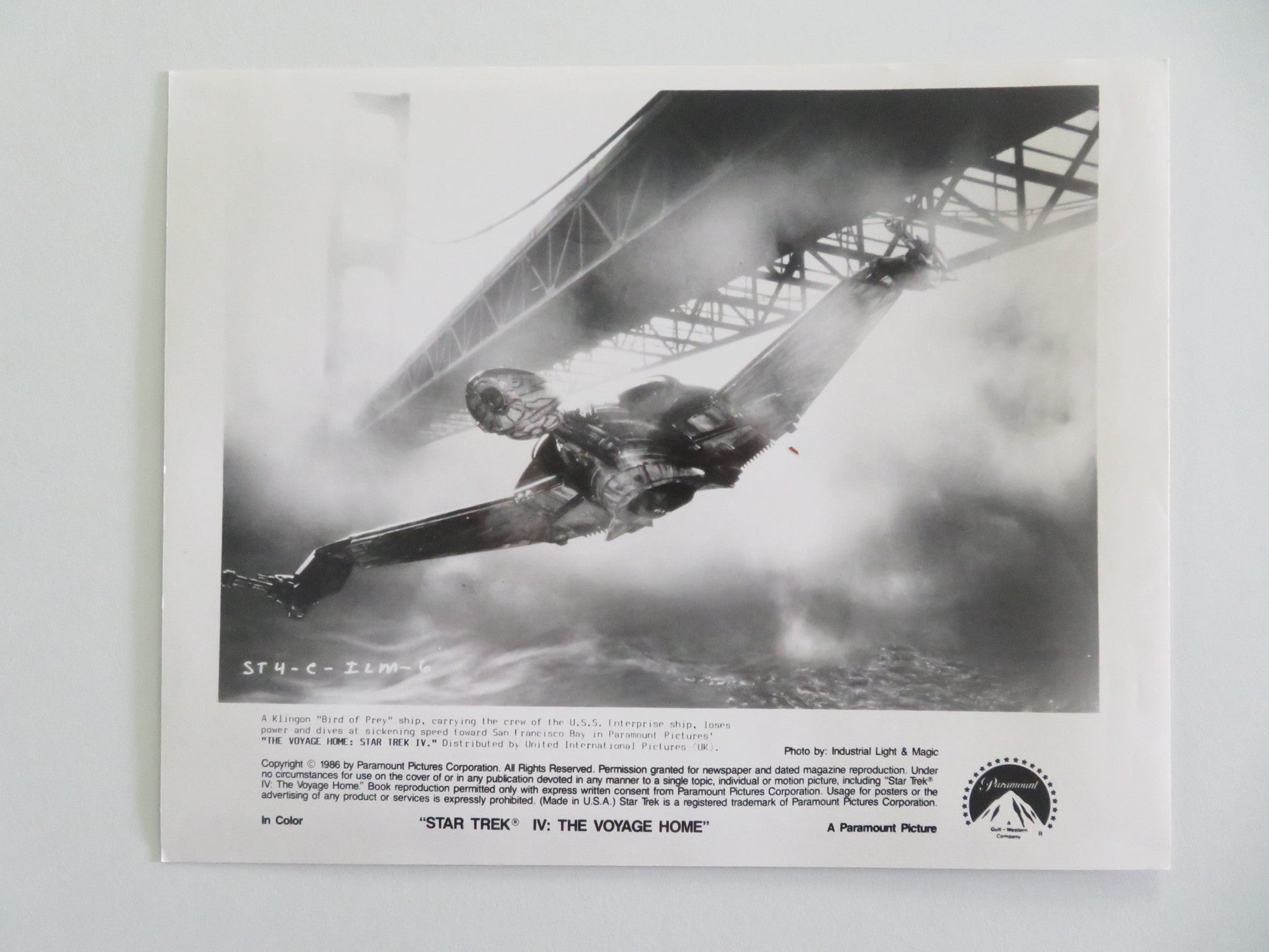 STAR TREK IV: THE VOYAGE HOME MOVIE STILL PHOTO LOT OF 6 WILLIAM SHATNER 1986 Movie posters