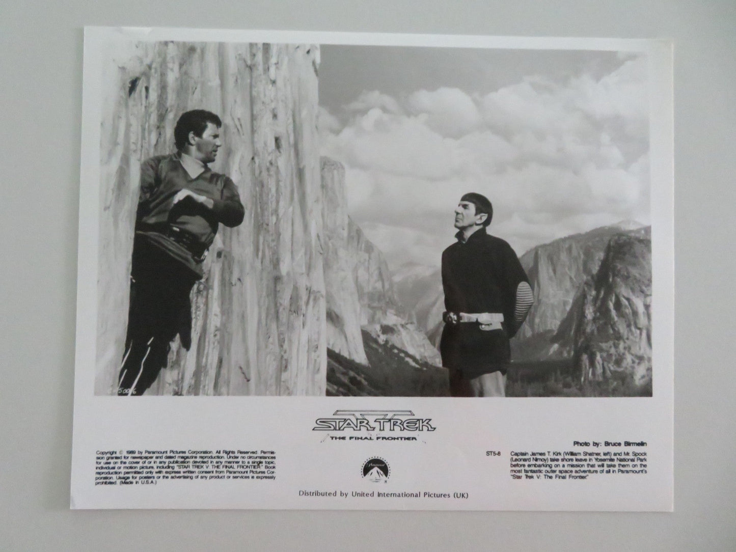 STAR TREK: THE FINAL FRONTIER MOVIE STILL PHOTO LOT OF 6 WILLIAM SHATNER 1989 - Rendezvous Cinema