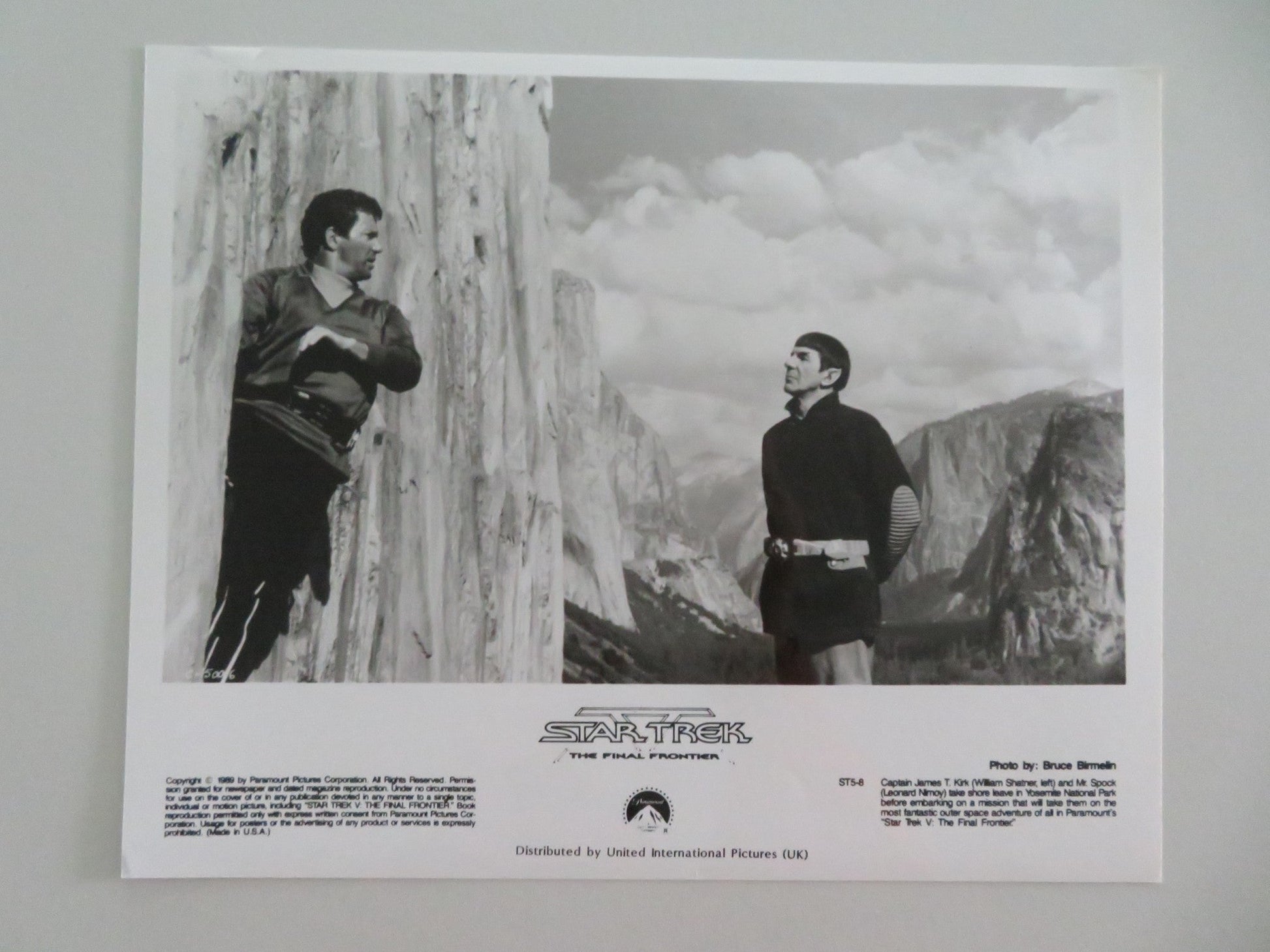 STAR TREK: THE FINAL FRONTIER MOVIE STILL PHOTO LOT OF 6 WILLIAM SHATNER 1989 - Rendezvous Cinema