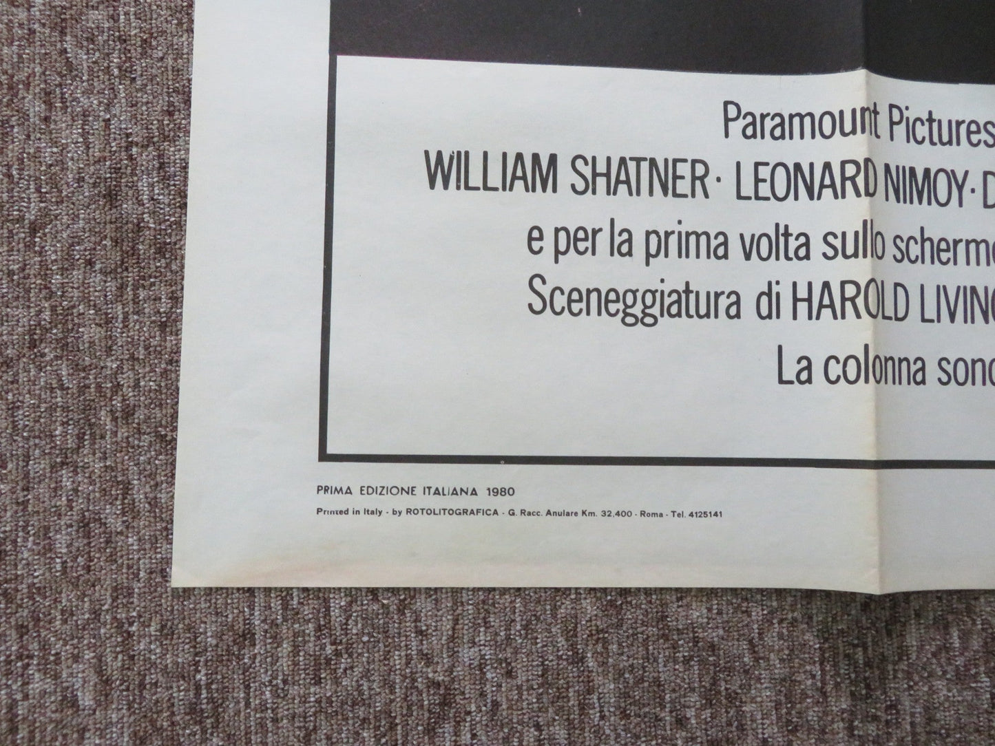 STAR TREK: THE MOTION PICTURE ITALIAN 4 FOGLIO POSTER WILLIAM SHATNER NIMOY 1980 Movie posters