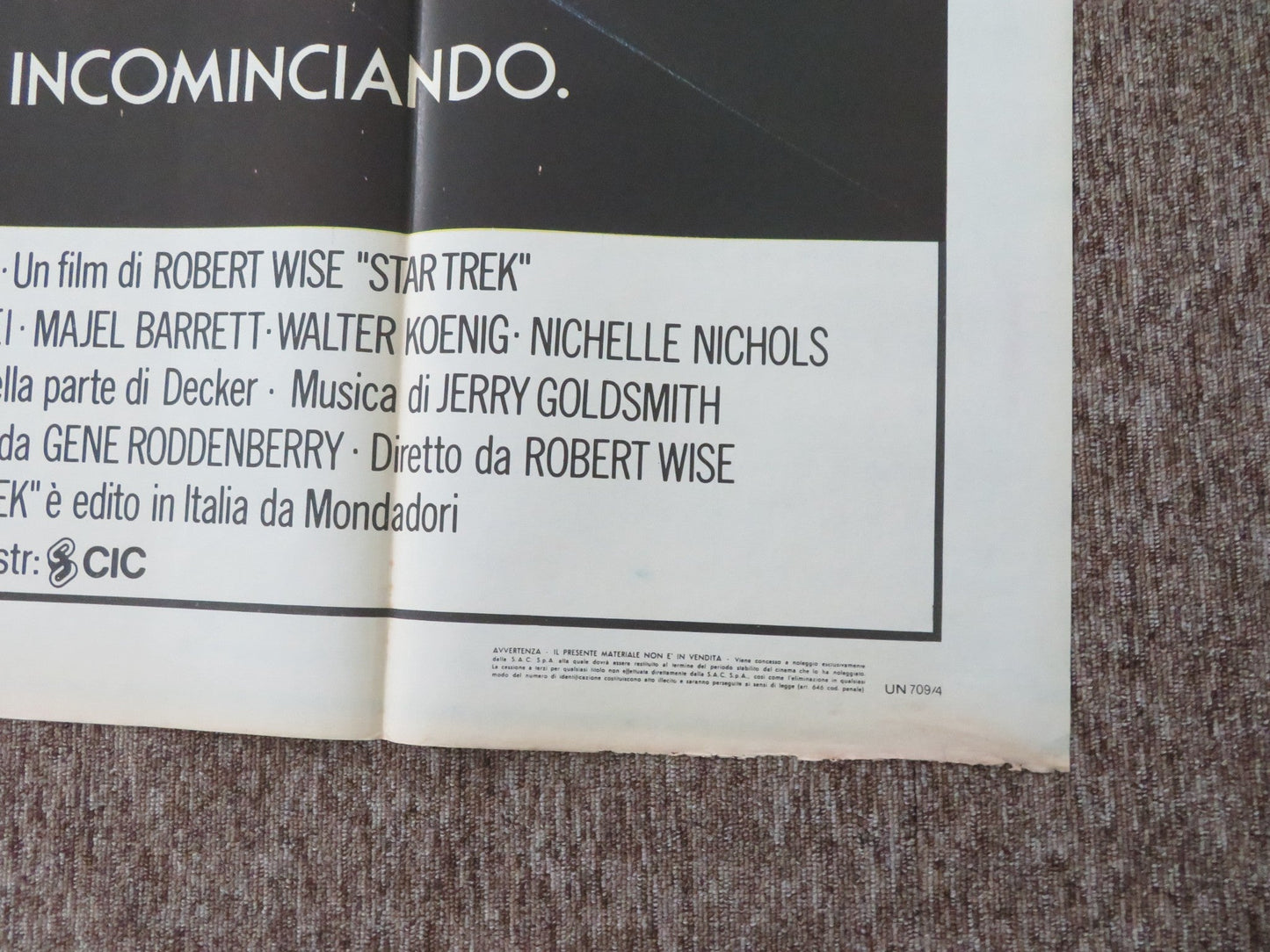 STAR TREK: THE MOTION PICTURE ITALIAN 4 FOGLIO POSTER WILLIAM SHATNER NIMOY 1980 Movie posters