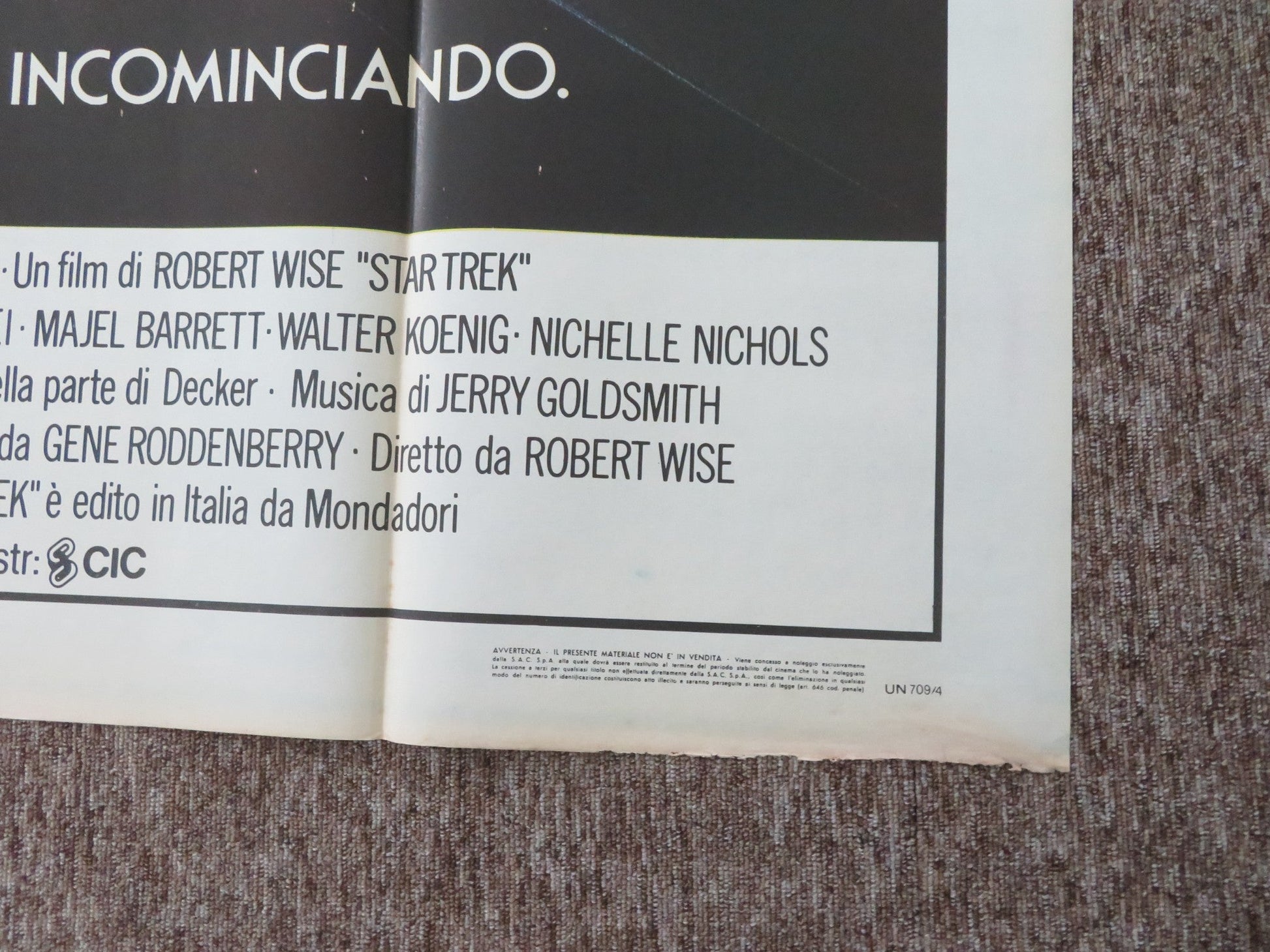 STAR TREK: THE MOTION PICTURE ITALIAN 4 FOGLIO POSTER WILLIAM SHATNER NIMOY 1980 Movie posters