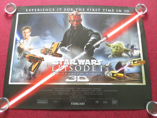 STAR WARS EPISODE I - THE PHANTOM MENACE 3D UK QUAD ROLLED POSTER L. NEESON 1999 Rendezvous Cinema Movie posters