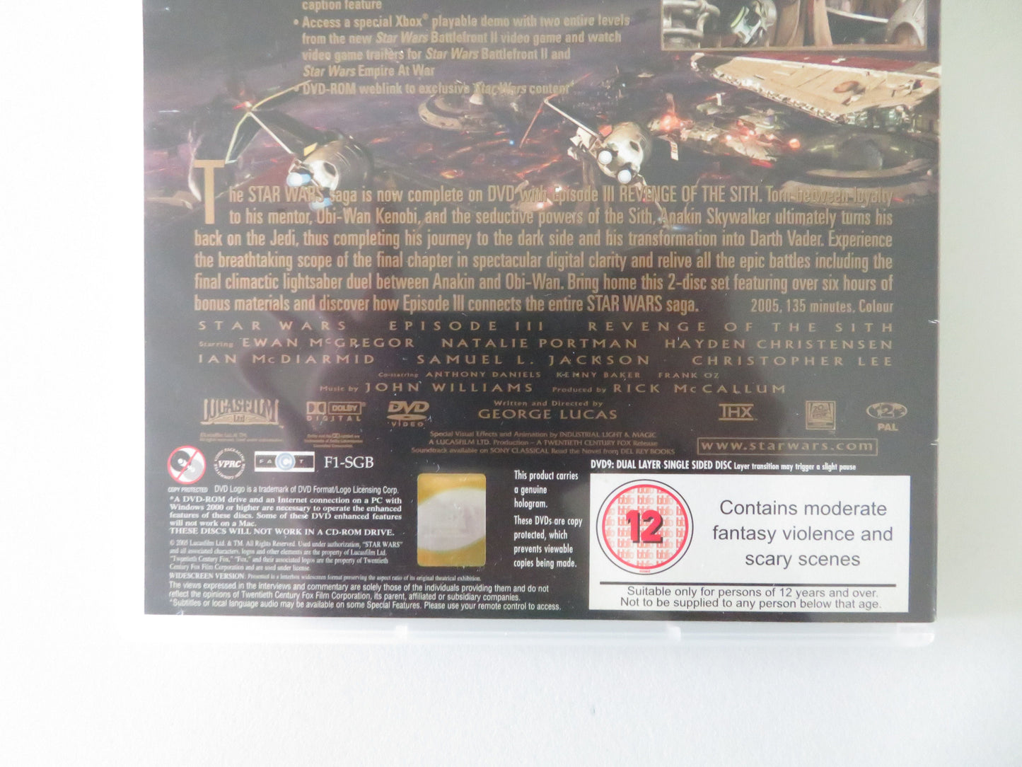 Star Wars: Episode III - Revenge of the Sith (DVD) Ewan McGregor 2005 Region 2 Movie posters